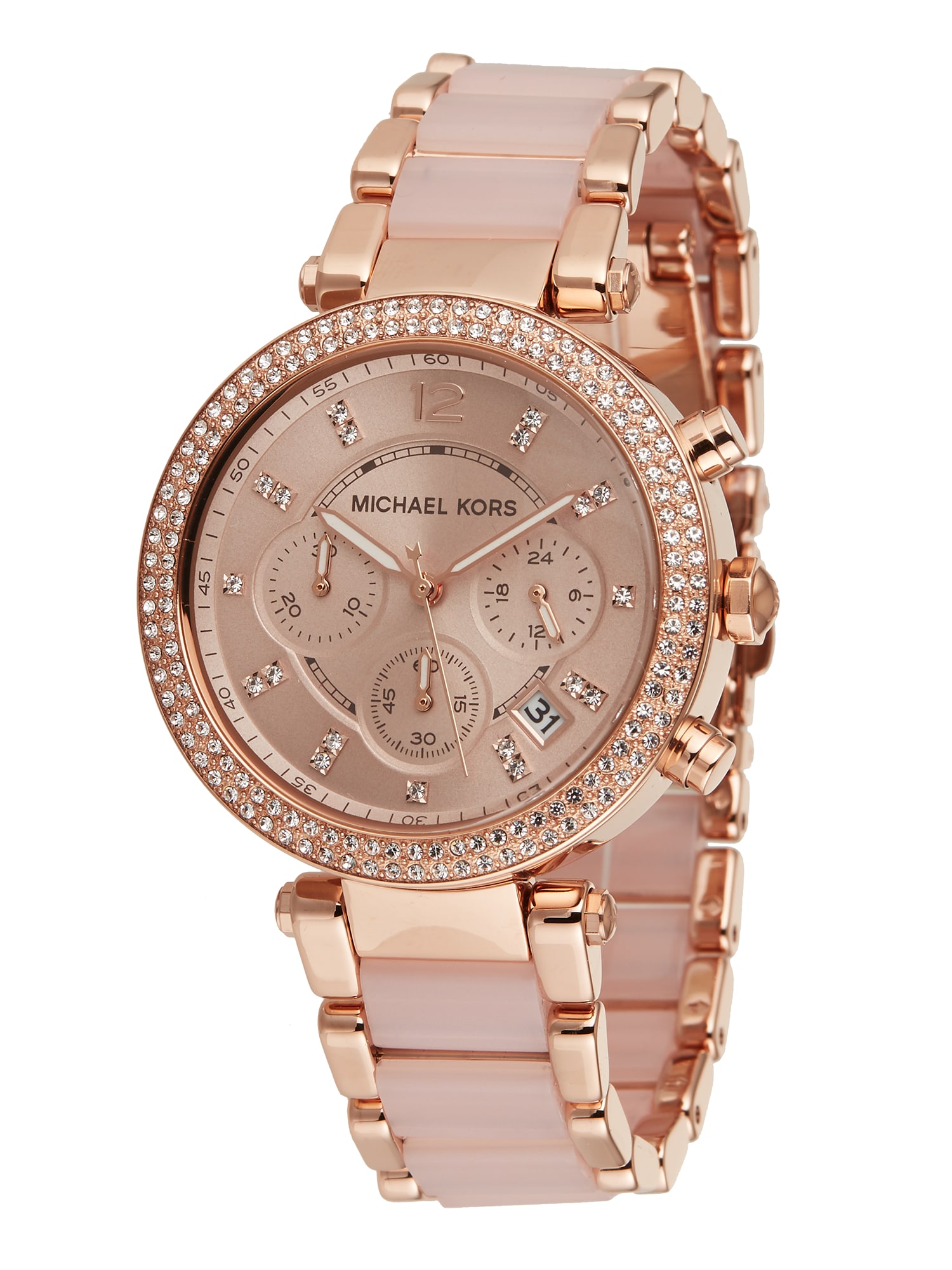 MICHAEL Michael Kors Ceas analogic PARKER  bronz / auriu - roz