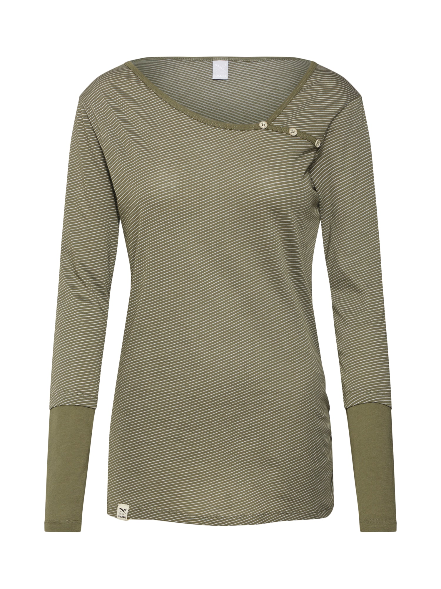 Iriedaily Dames Shirt Kaki Wit iriedaily kopen in de aanbieding