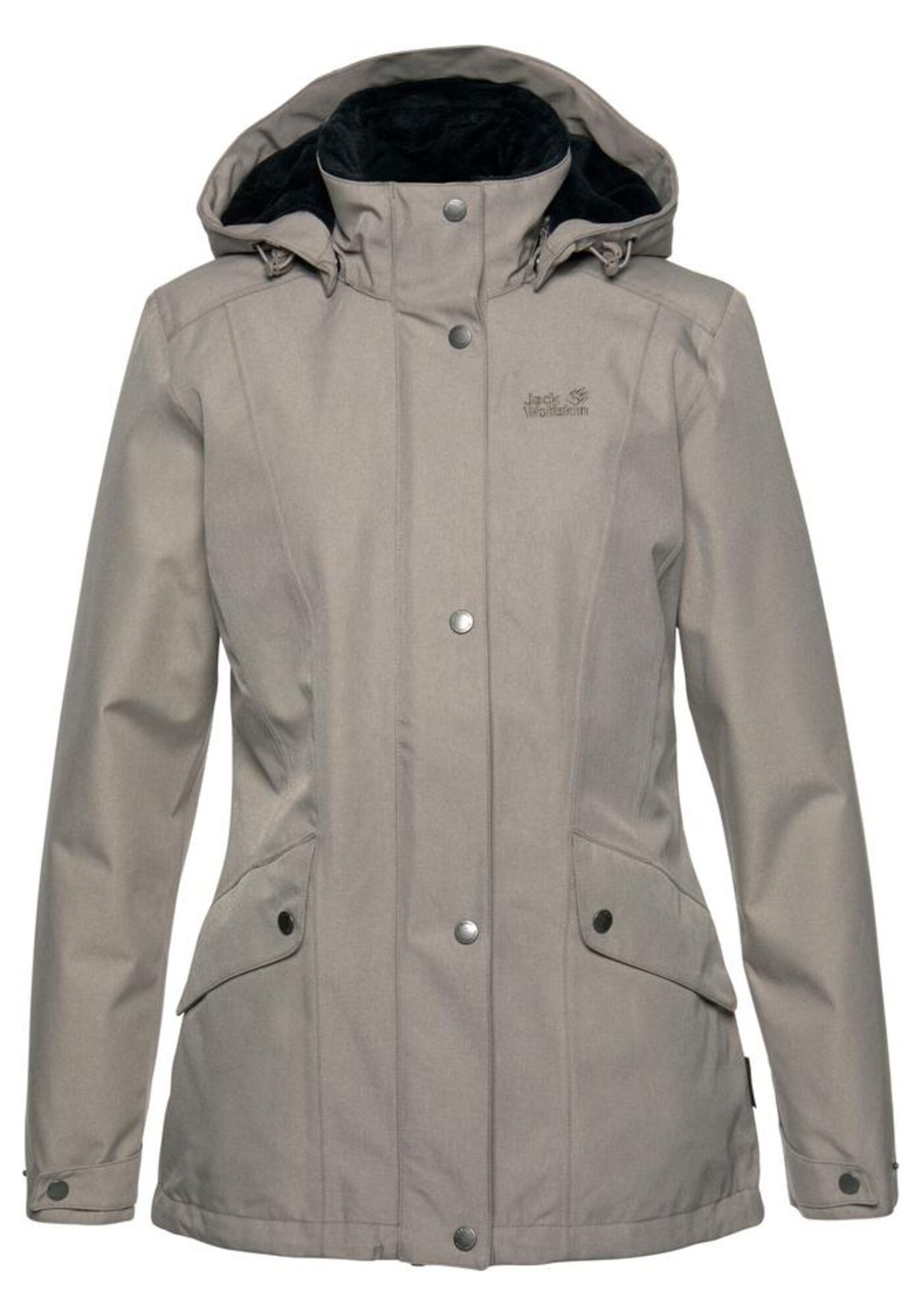 Jack Wolfskin Dames Outdoorjas Park Avenue Lichtbeige jack wolfskin kopen in de aanbieding
