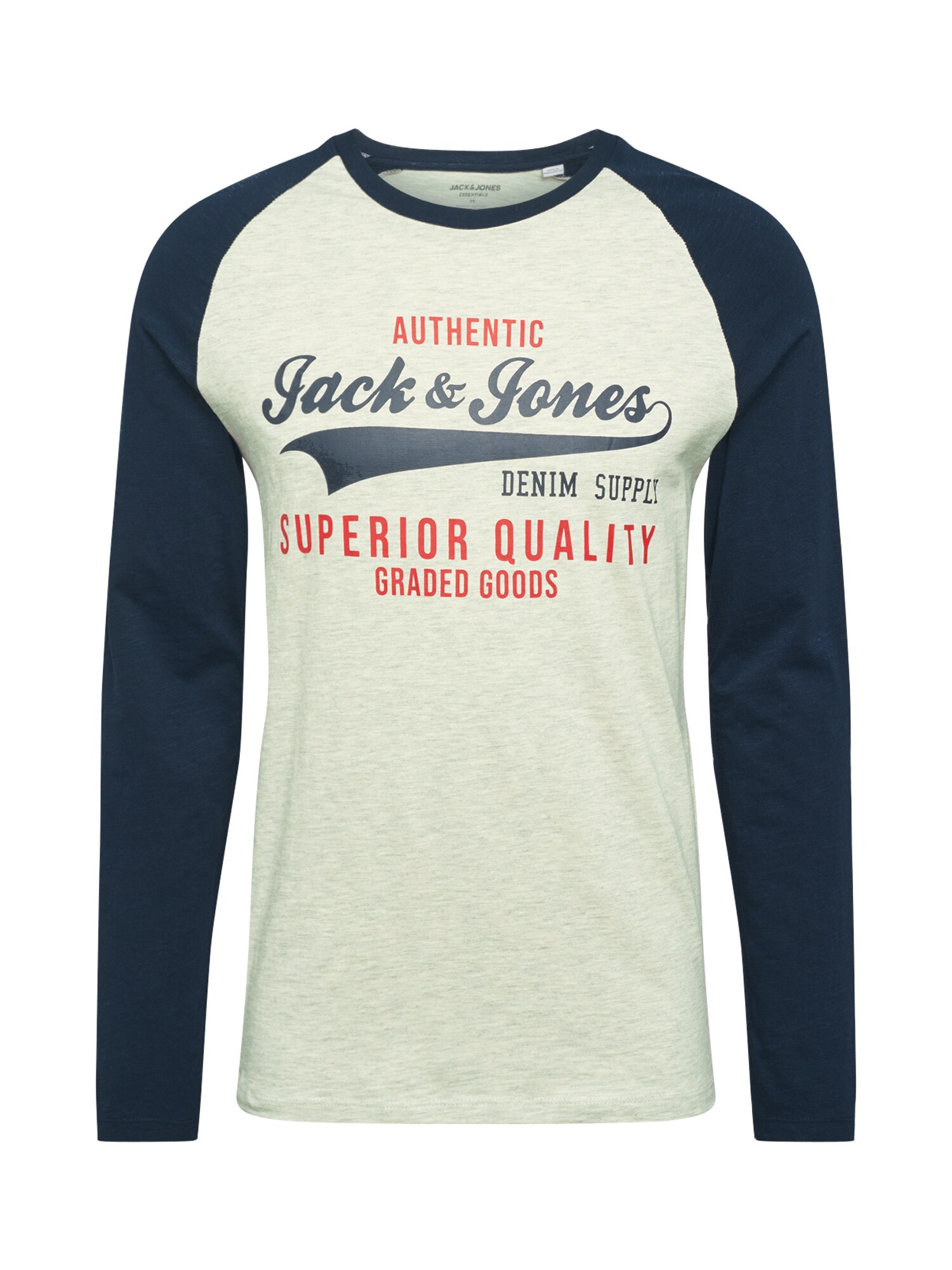 JACK & JONES Marškinėliai  mėlyna / smėlio