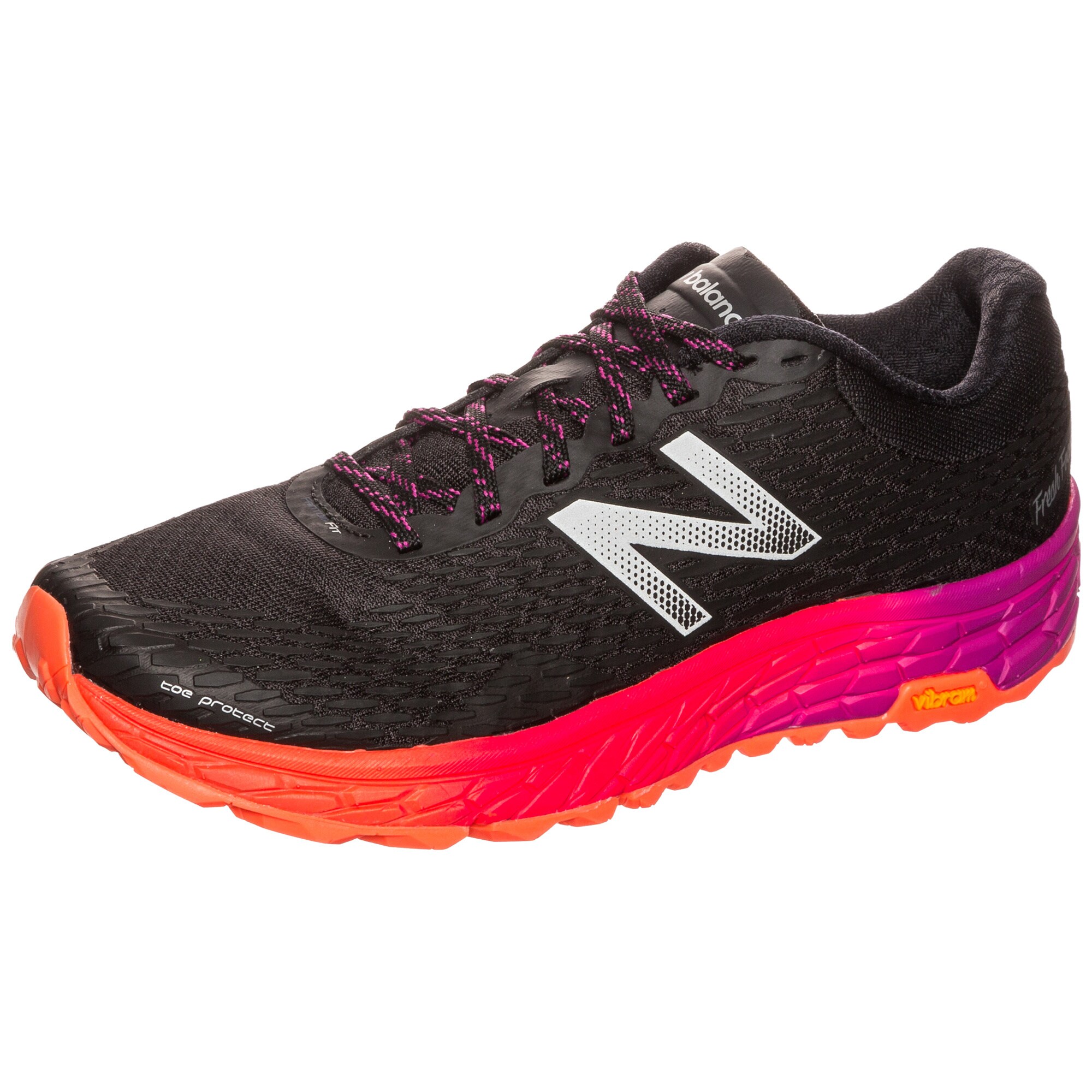 New Balance Dames Loopschoen Freshfoam Hierro V2 Trail Neonlila Sinaasappel Zwart new balance kopen in de aanbieding