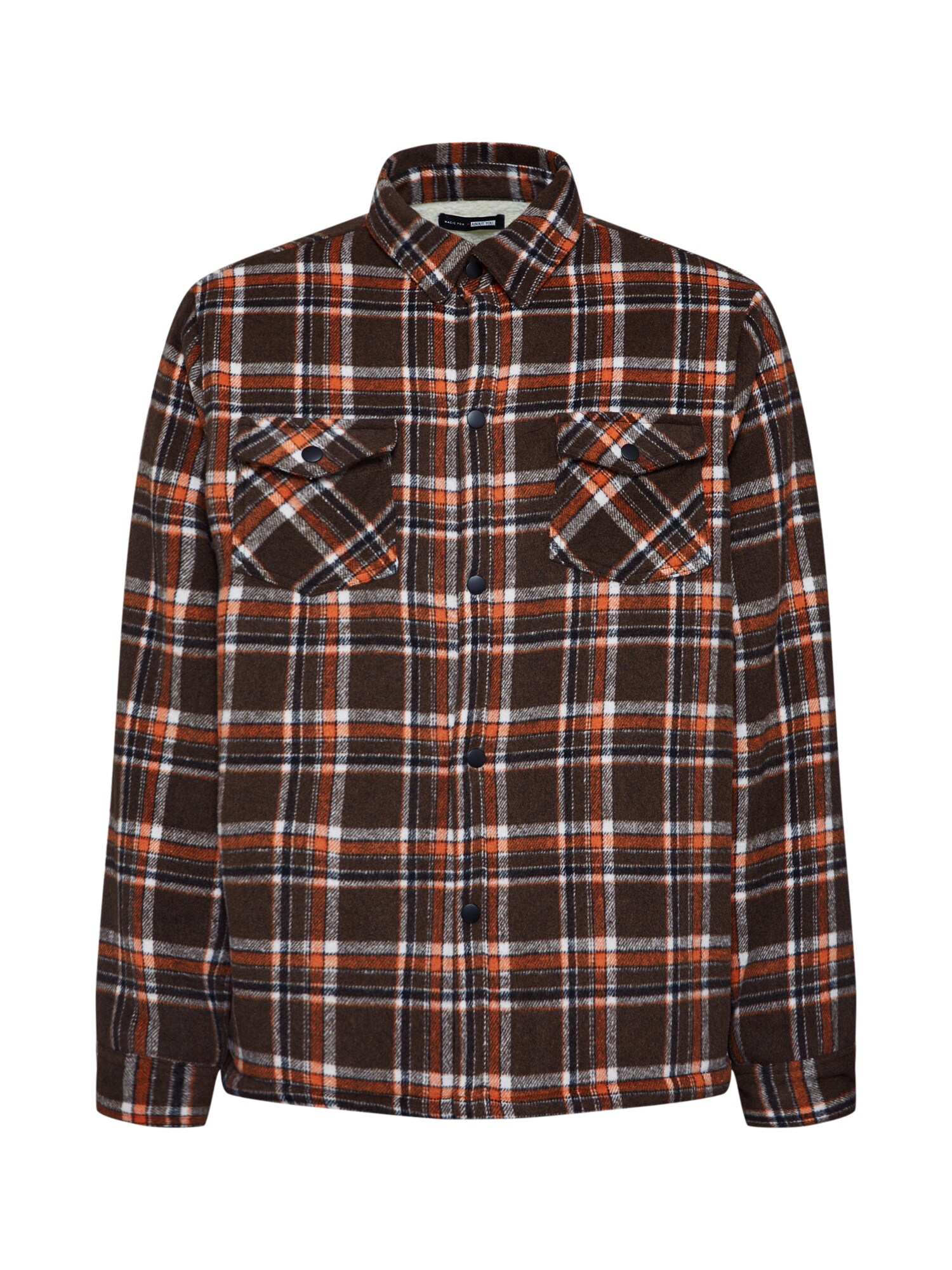 DAN FOX APPAREL Demisezoninė striukė 'Bela'  ruda / oranžinė-raudona