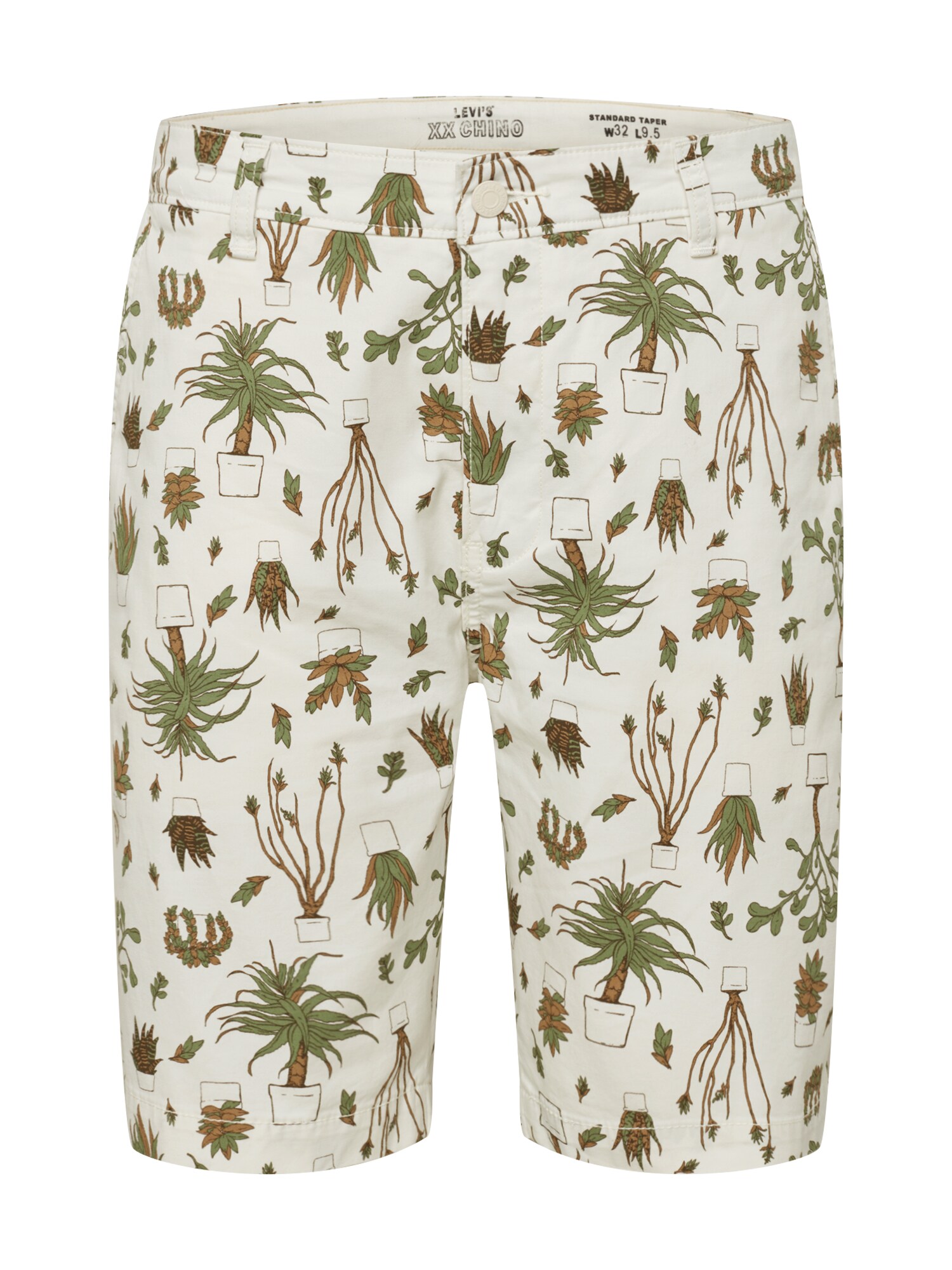 LEVI'S Chino stiliaus kelnės 'STD TPR CHINO SHORT II'  alyvuogių spalva / ruda / balkšva