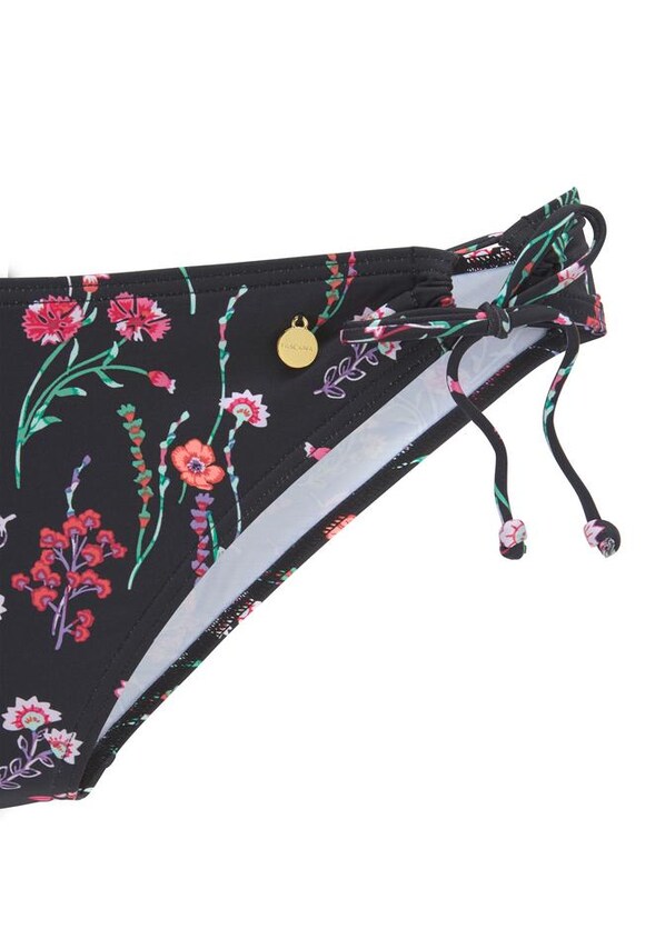 LASCANA, Bikini nadrágok 'Bloom', fekete, 4 kép a 4 közül