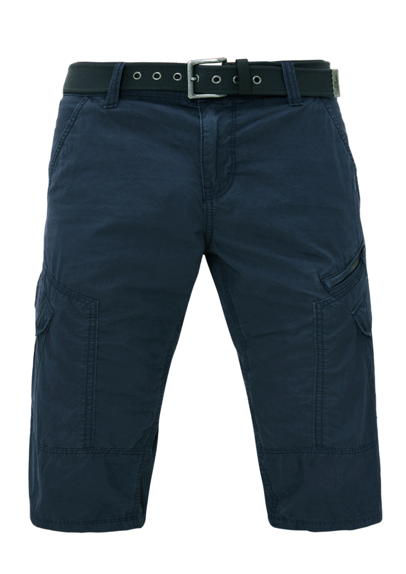 S.Oliver RED LABEL File Loose: Bermuda mit Gürtel dunkelblau