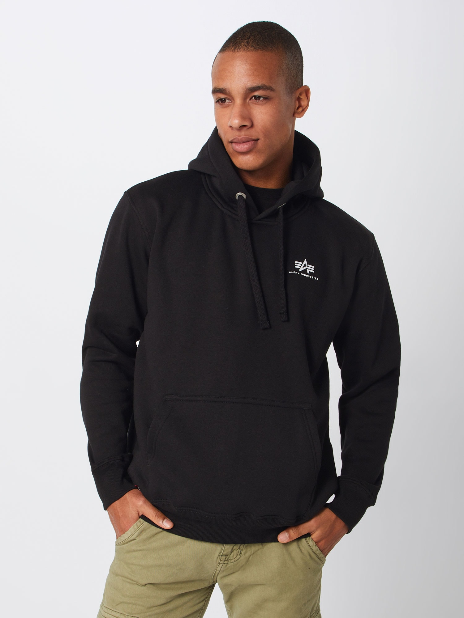 ALPHA INDUSTRIES Pulóver  fekete / fehér termék 2. képe