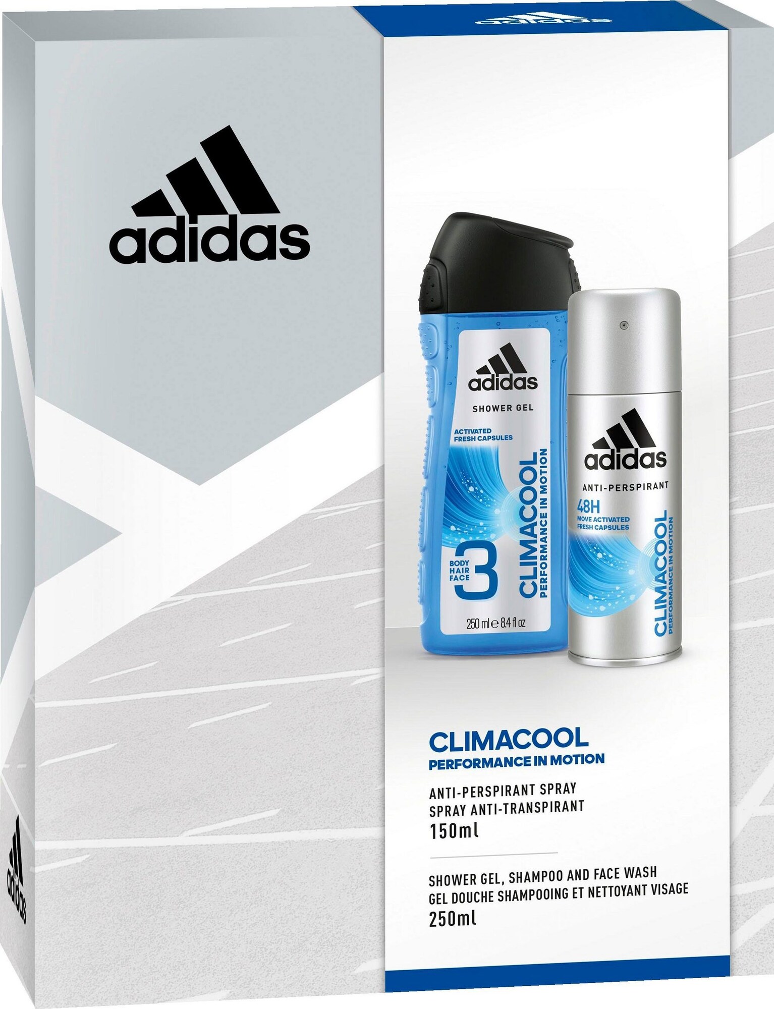 ADIDAS PERFORMANCE Geschenk-Set ''''Climacool'''' blau / silber