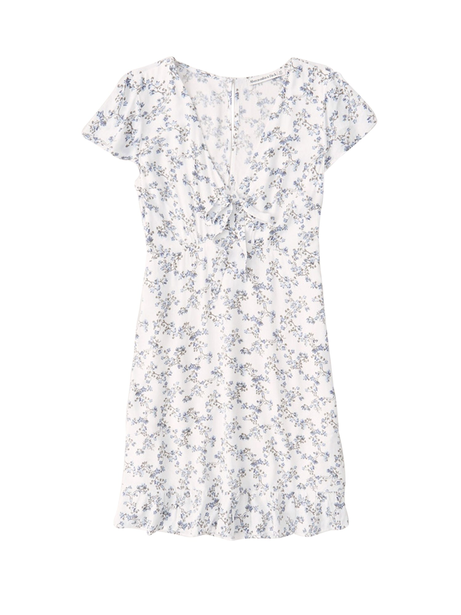 Abercrombie & Fitch Suknelė 'SS Babydoll'  žalia / balta