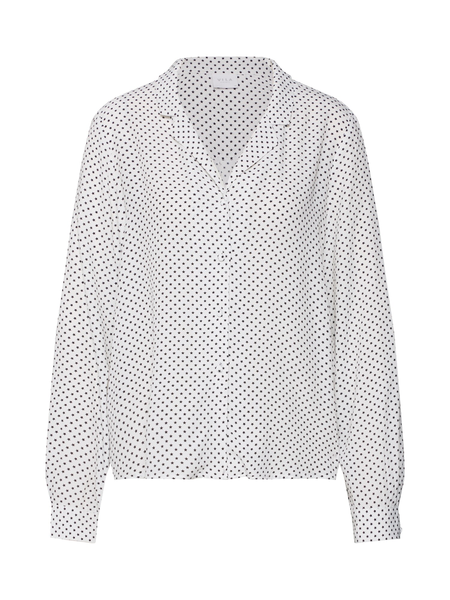 Vila Dames Blouse Vistarry Zwart Wit vila kopen in de aanbieding