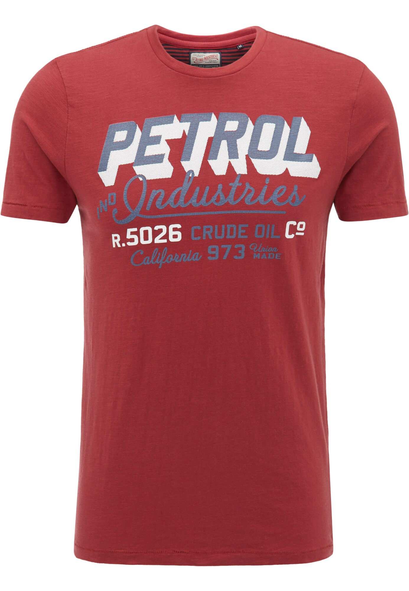 Petrol Industries Heren Shirt Grijs Rood Wit petrol industries kopen in de aanbieding