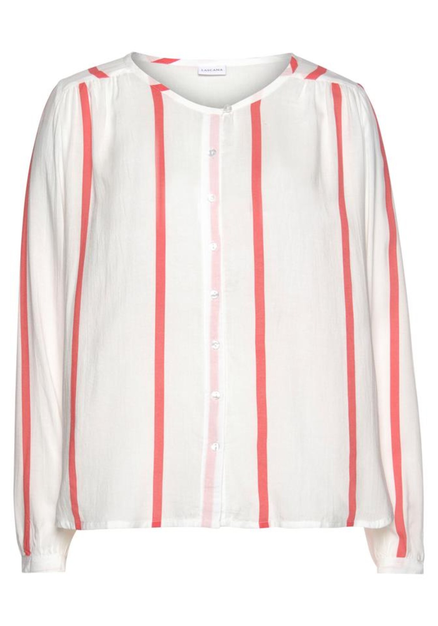LASCANA Bluză  roșu / alb