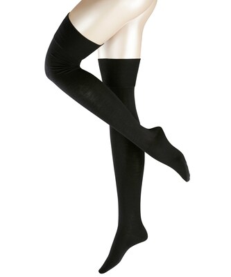 FALKE Calcetines sobre la rodilla  negro