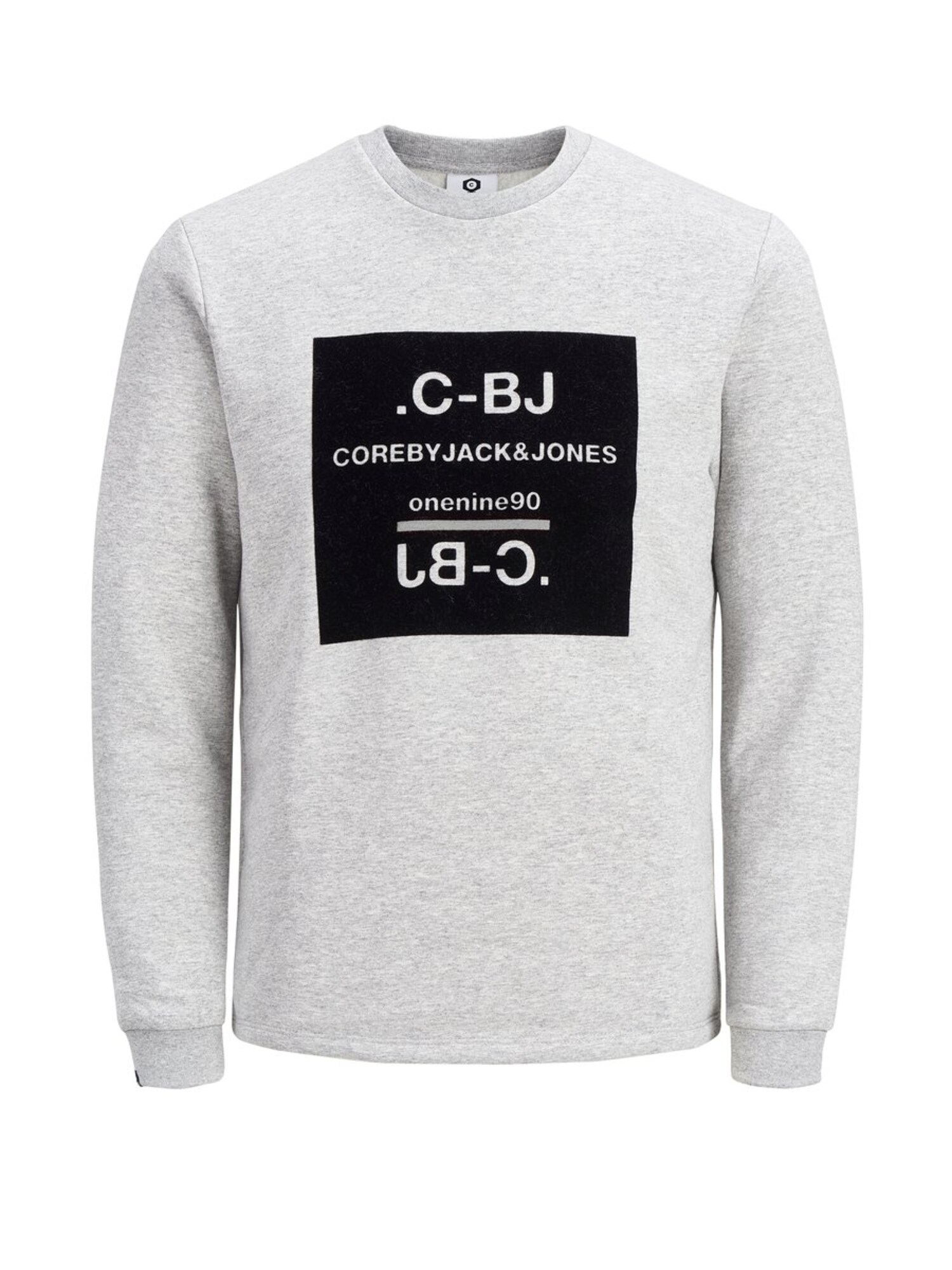Jack And Jones Heren Sweatshirt Lichtgrijs Zwart jack and jones kopen in de aanbieding