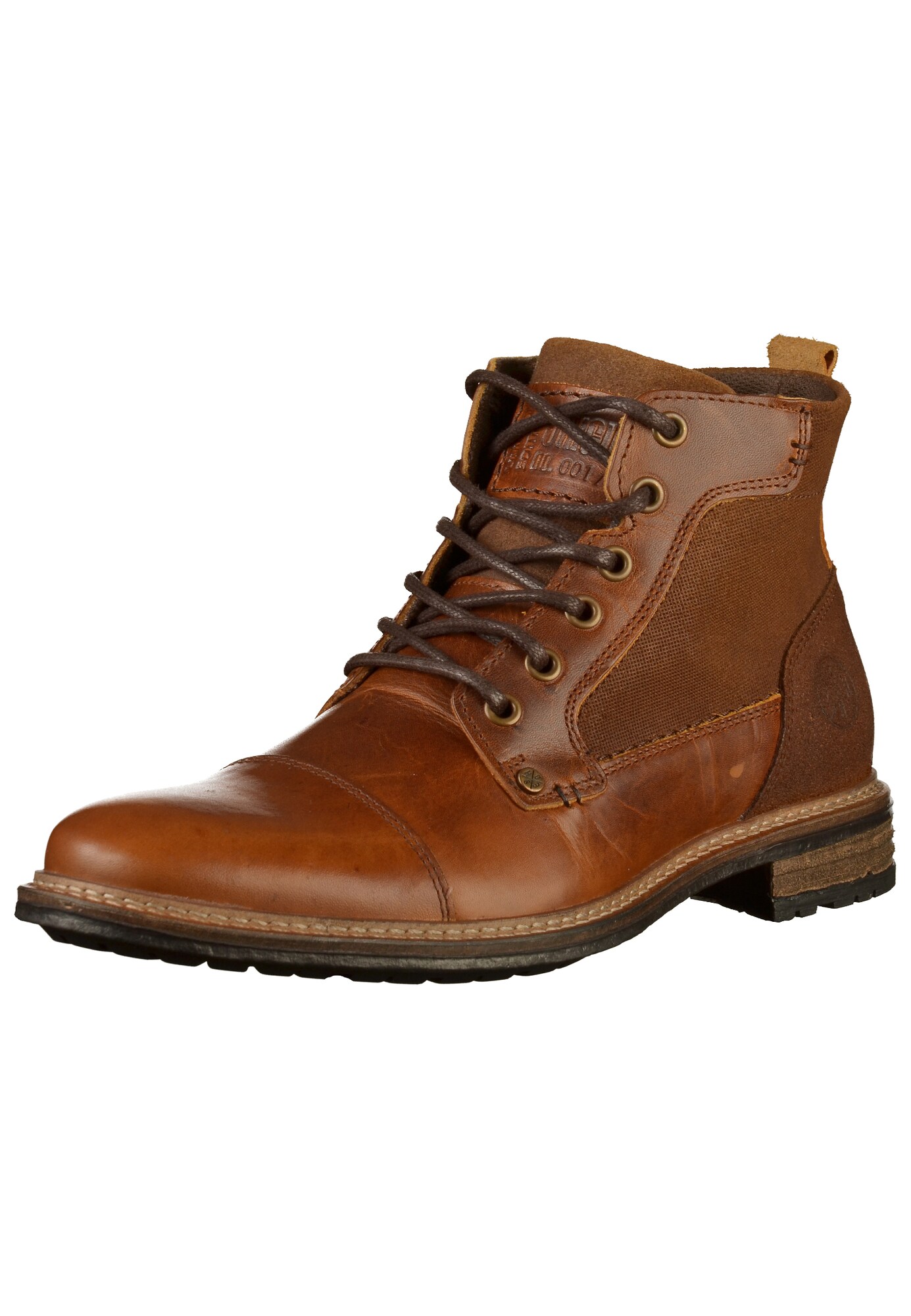 Bullboxer Heren Veterboots Cognac bullboxer kopen in de aanbieding