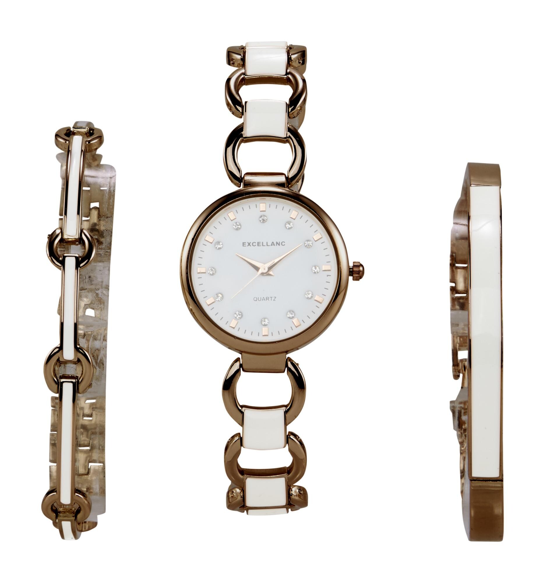 heine Analoginis (įprastinio dizaino) laikrodis  rožinė / balta / bronzinė