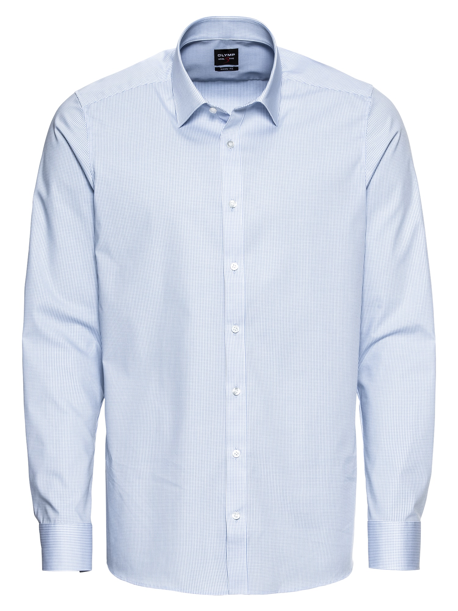 OLYMP Dalykinio stiliaus marškiniai balta / šviesiai mėlyna