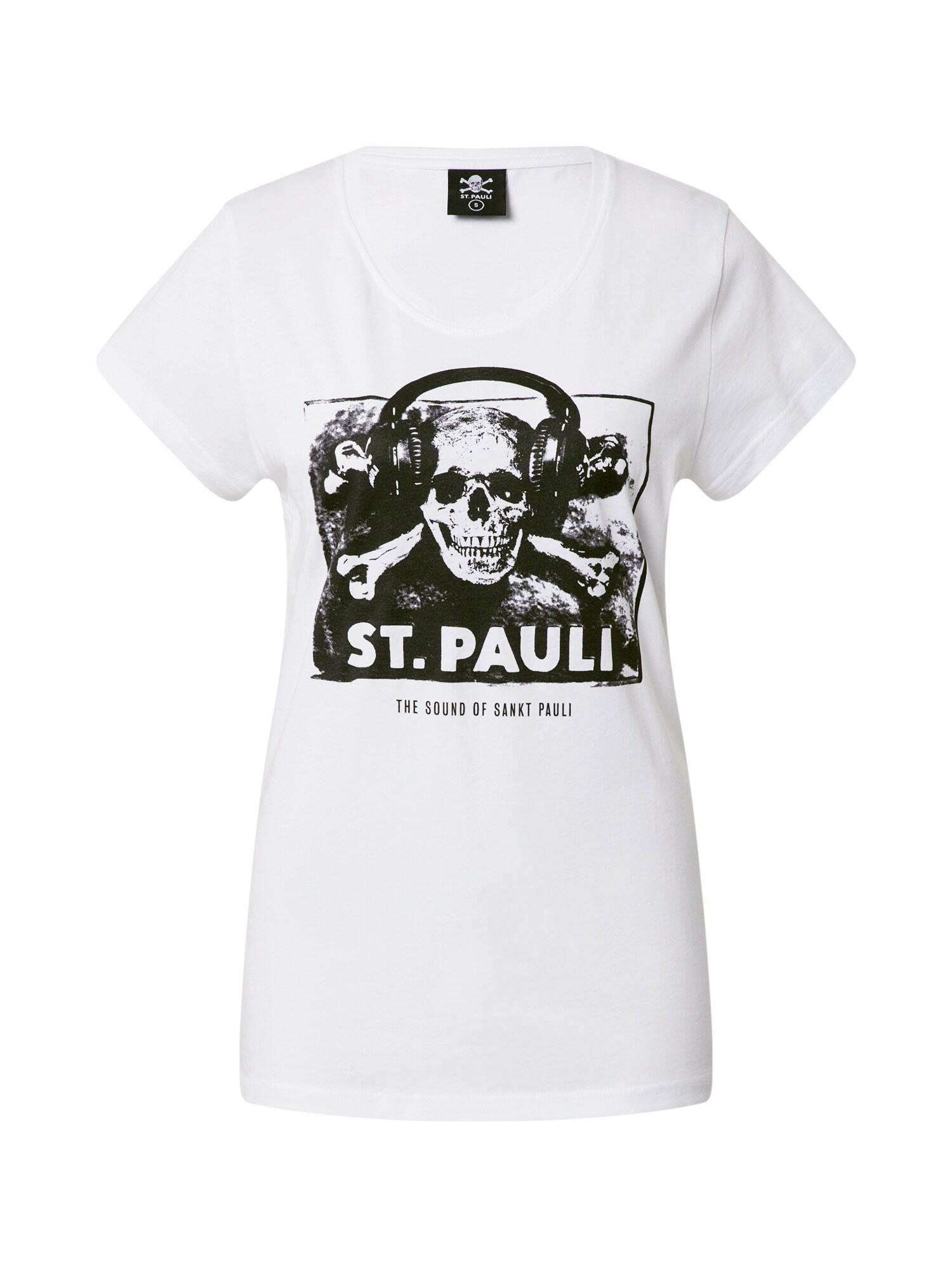 FC St. Pauli Sportiniai marškinėliai 'Sound'  juoda / balta