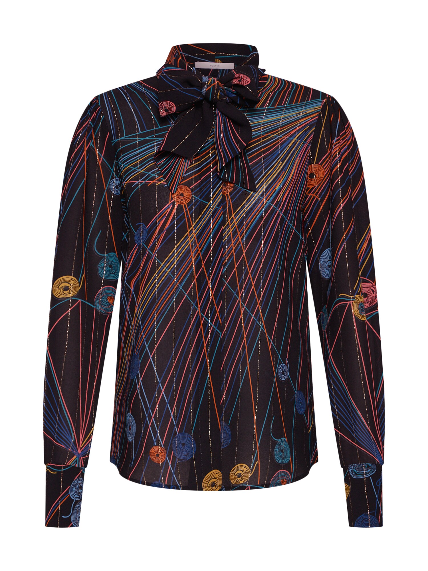 Postyr Dames Blouse Gemengde Kleuren Zwart postyr kopen in de aanbieding