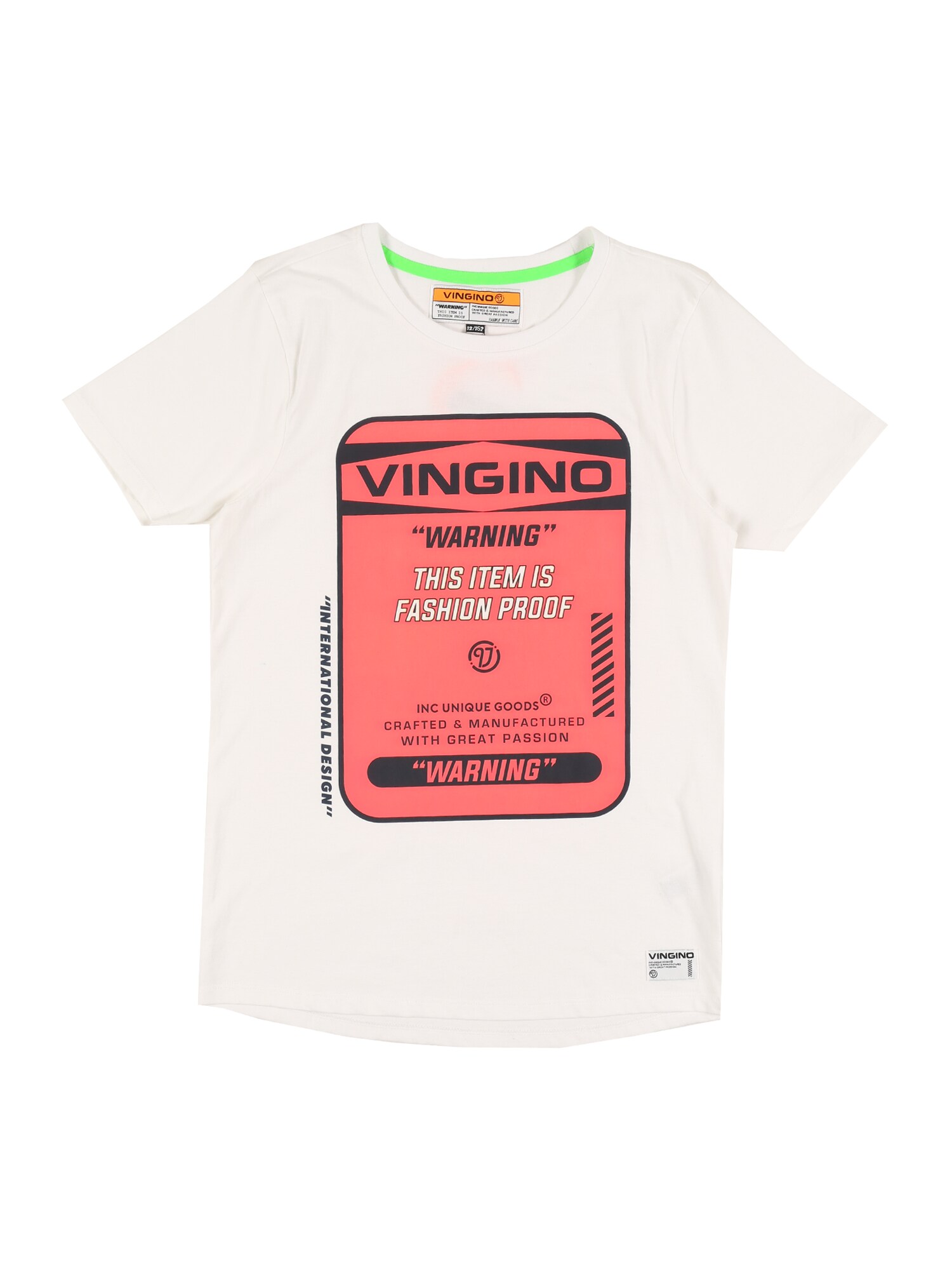VINGINO Marškinėliai 'Hagi'  rožinė / balta / juoda