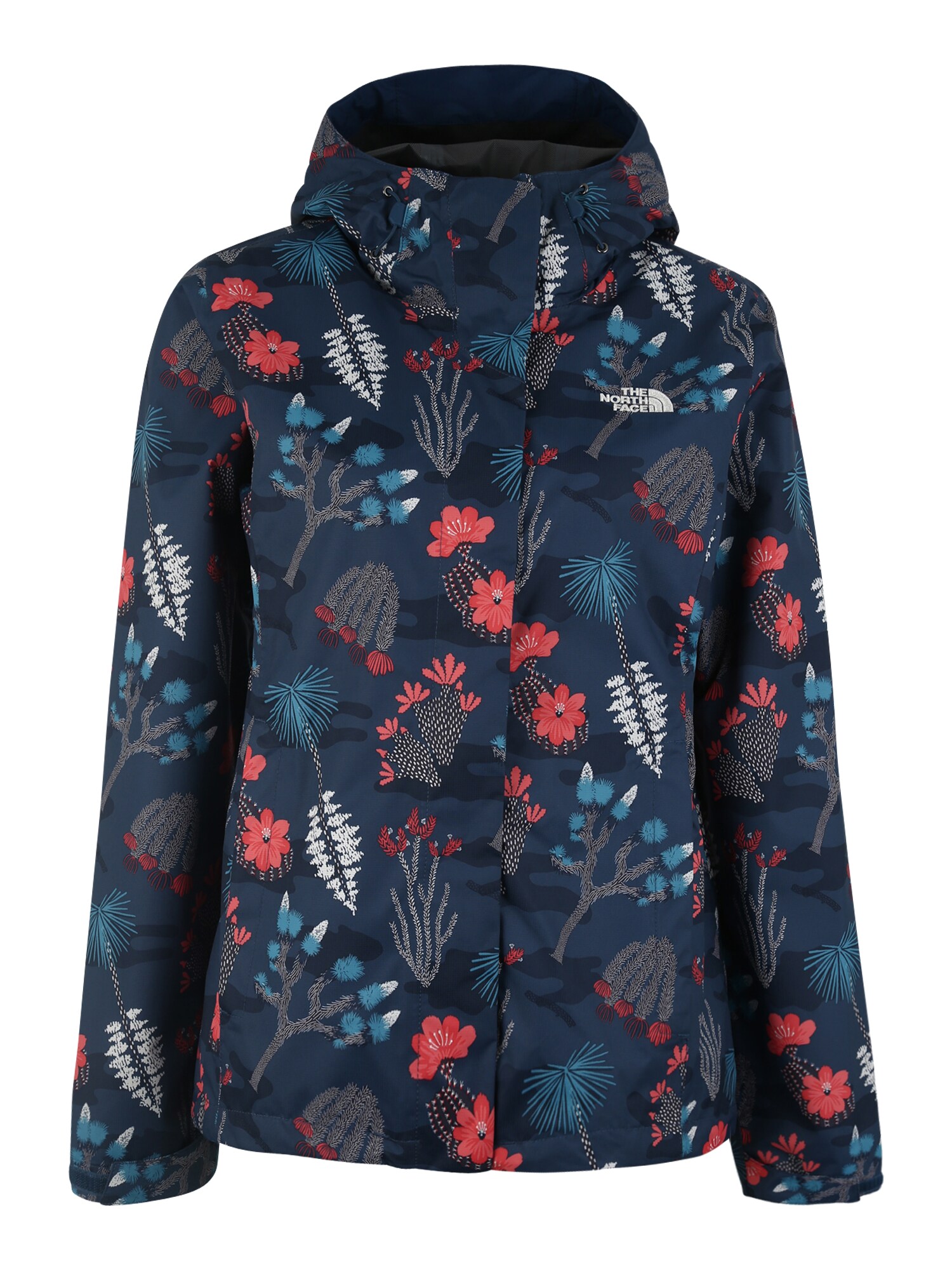 The North Face Dames Sportjas W Prnt Vntr Jkt Blauw Rood the north face kopen in de aanbieding