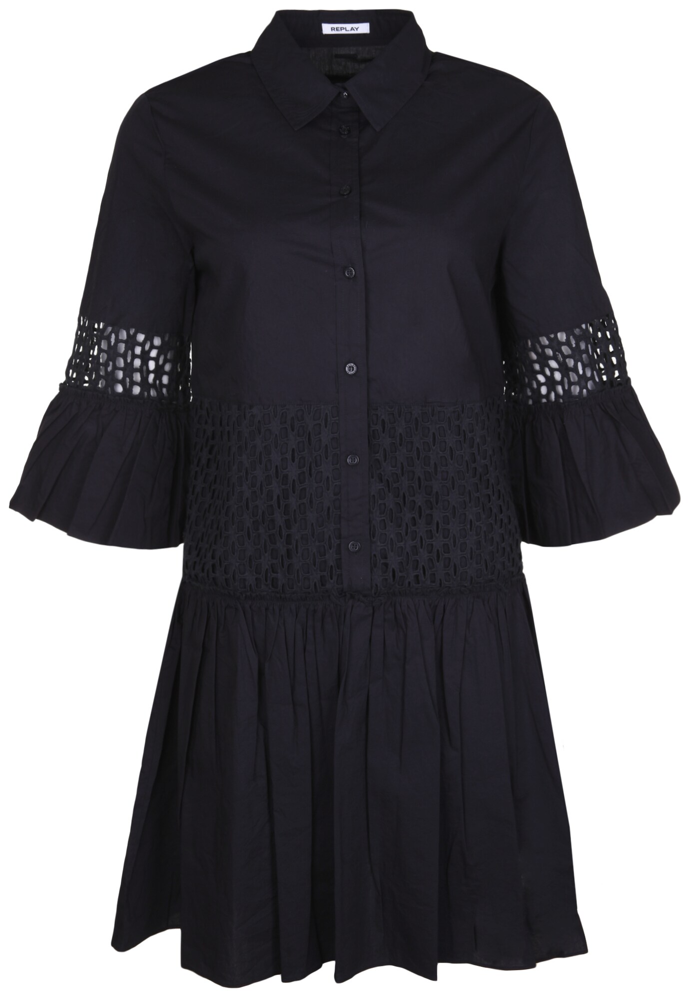 Replay Dames Blousejurk Zwart replay kopen in de aanbieding