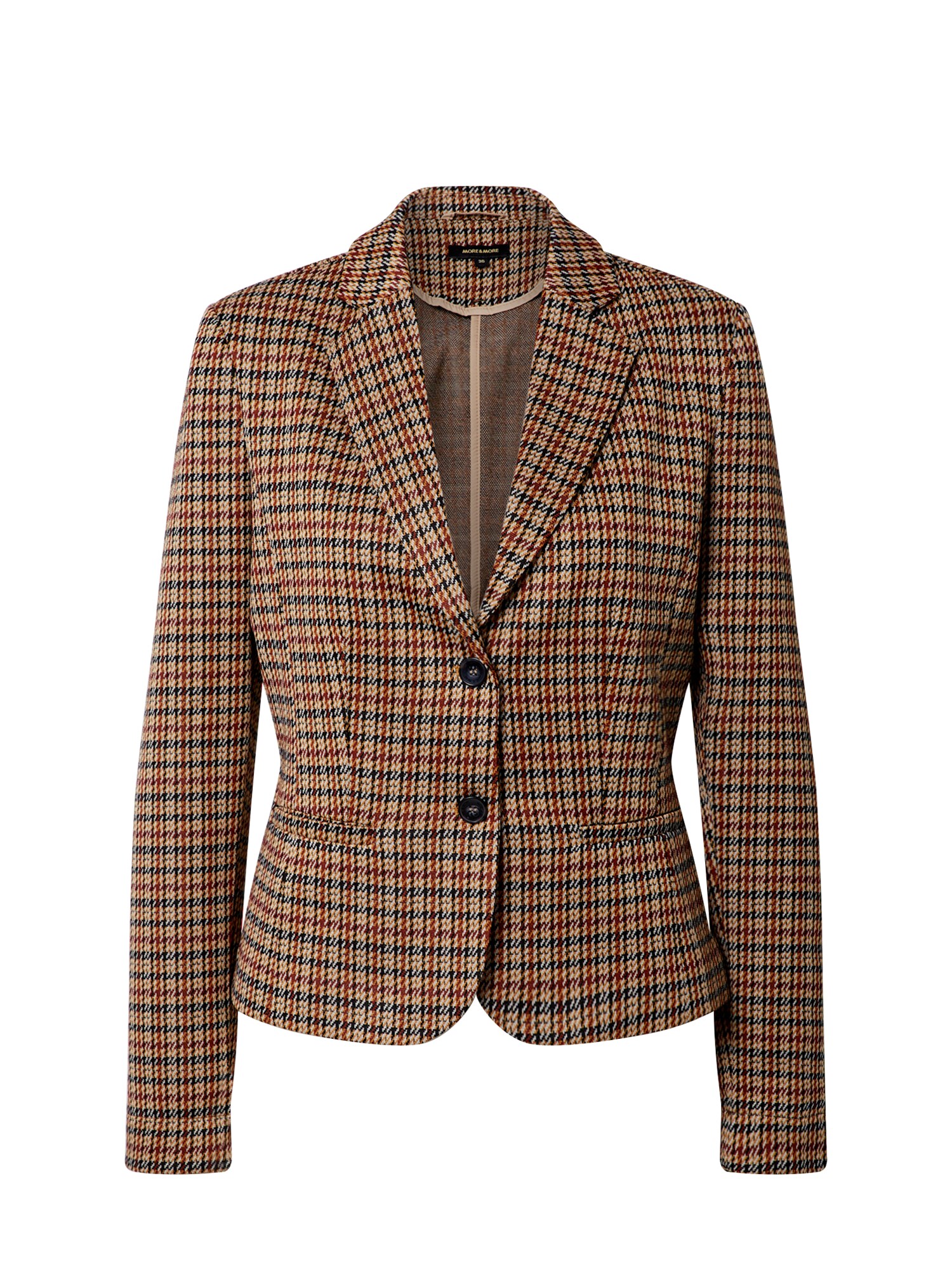 MORE & MORE Blazer švarkas  juoda / smėlio / ruda