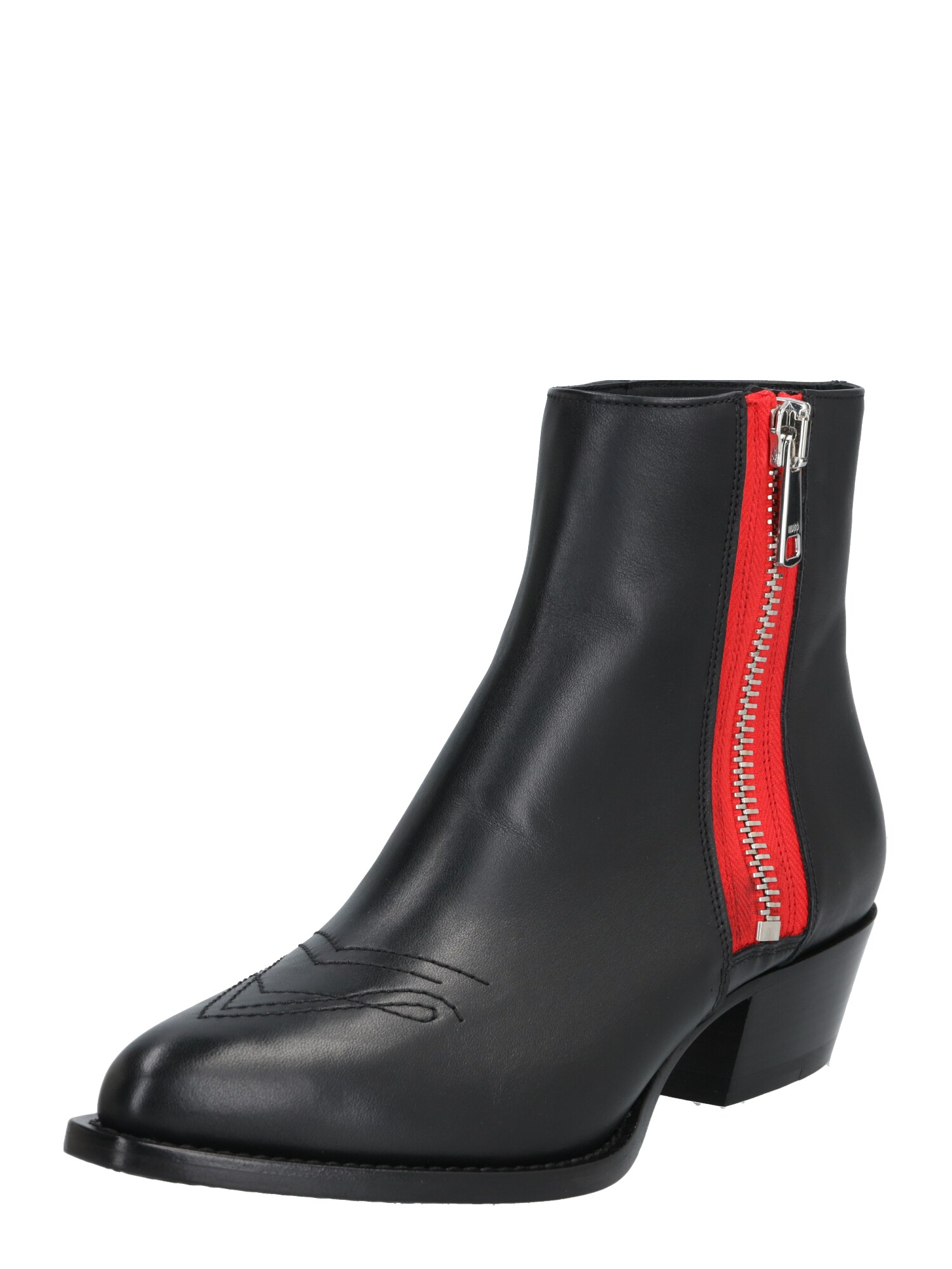 HUGO Aulinukai 'Isabel Low BootieZip'  raudona / juoda