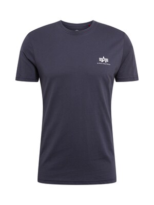 ALPHA INDUSTRIES Camiseta 'Basic T Small Logo'  azul oscuro