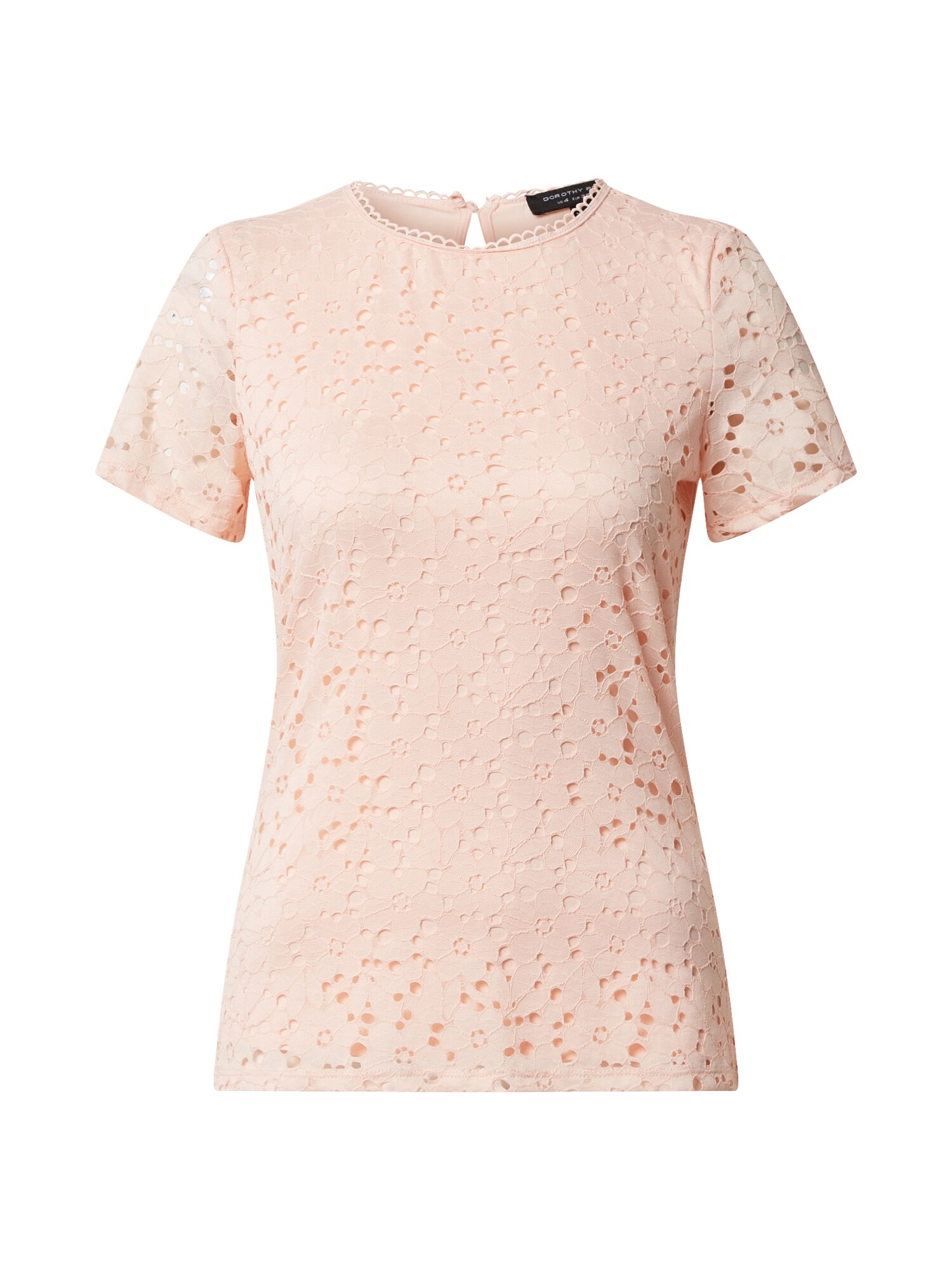 Dorothy Perkins Marškinėliai 'ORANGE LACE FITTED T-SHIRT'  rožių spalva / abrikosų spalva