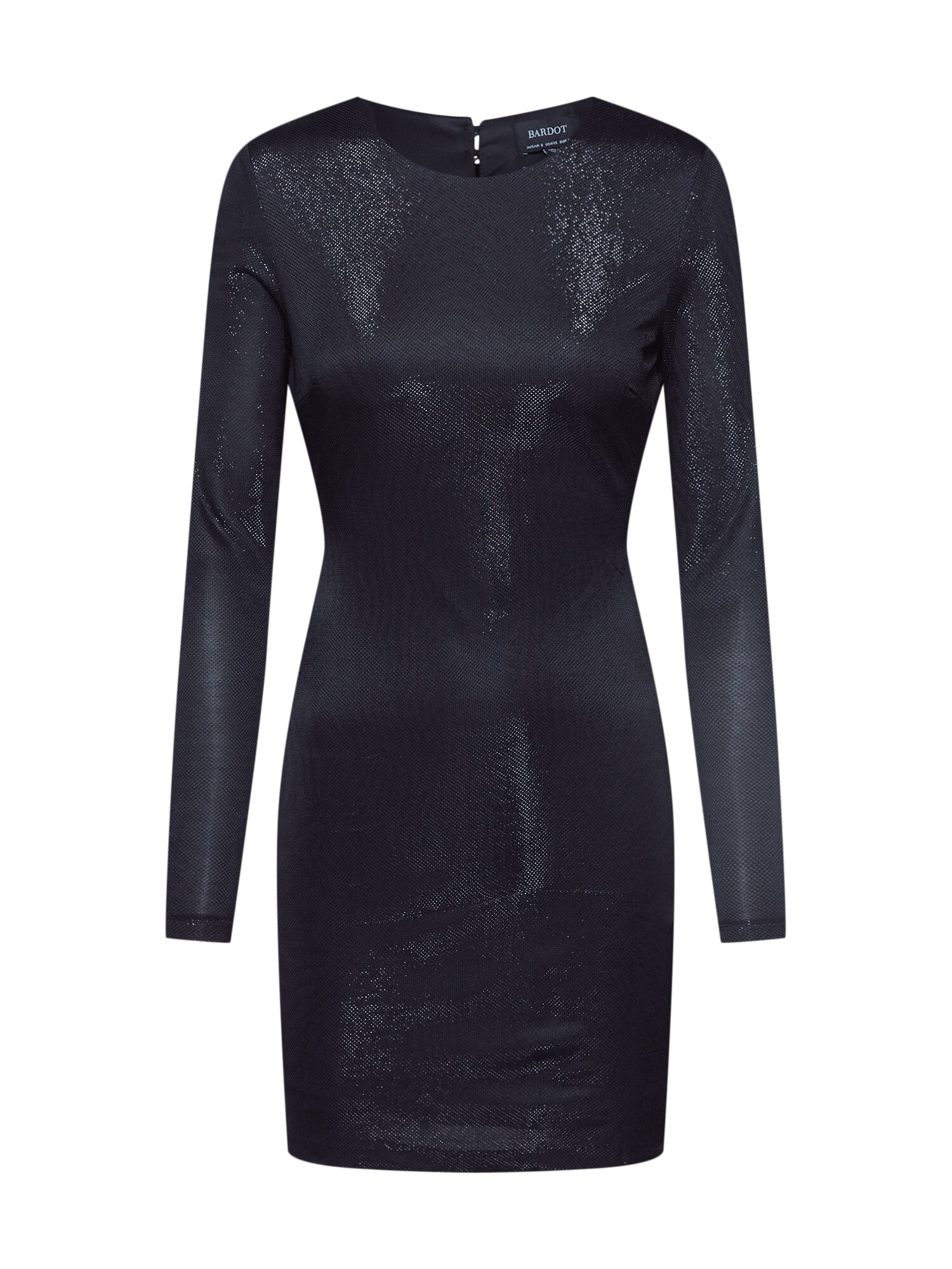 Bardot Suknelė 'METALLIC KNIT DRESS'  juoda