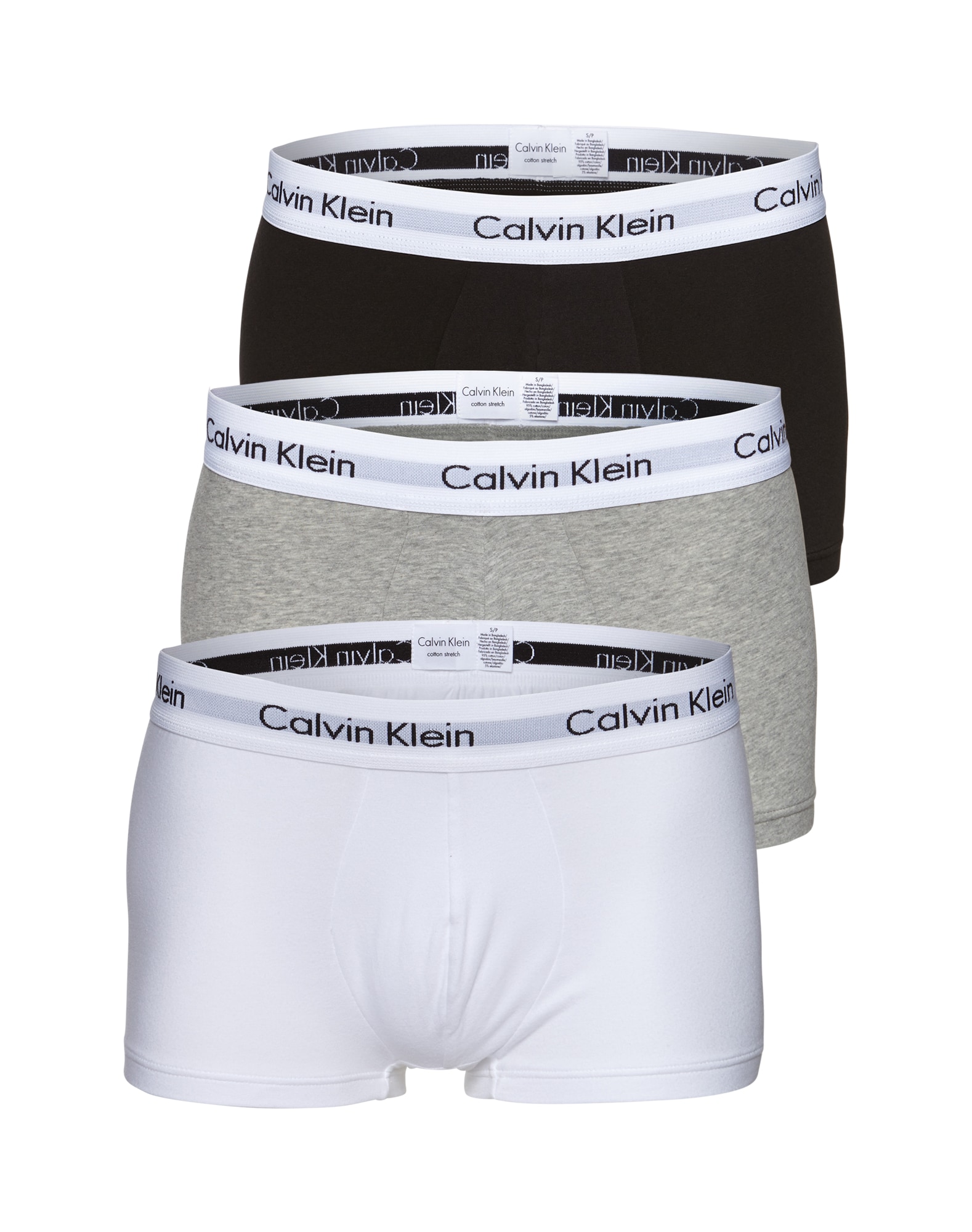 Calvin Klein Underwear Боксерки  светлосиво / сив меланж / черно / бяло