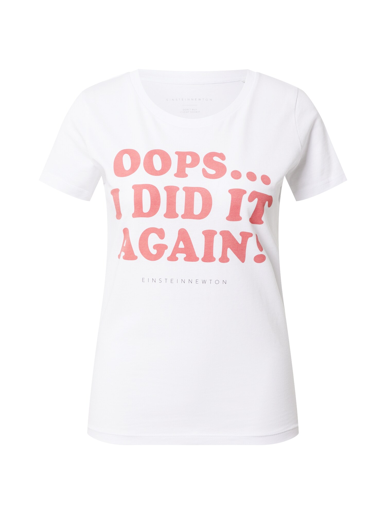 EINSTEIN & NEWTON Marškinėliai 'Oops'  balta / raudona