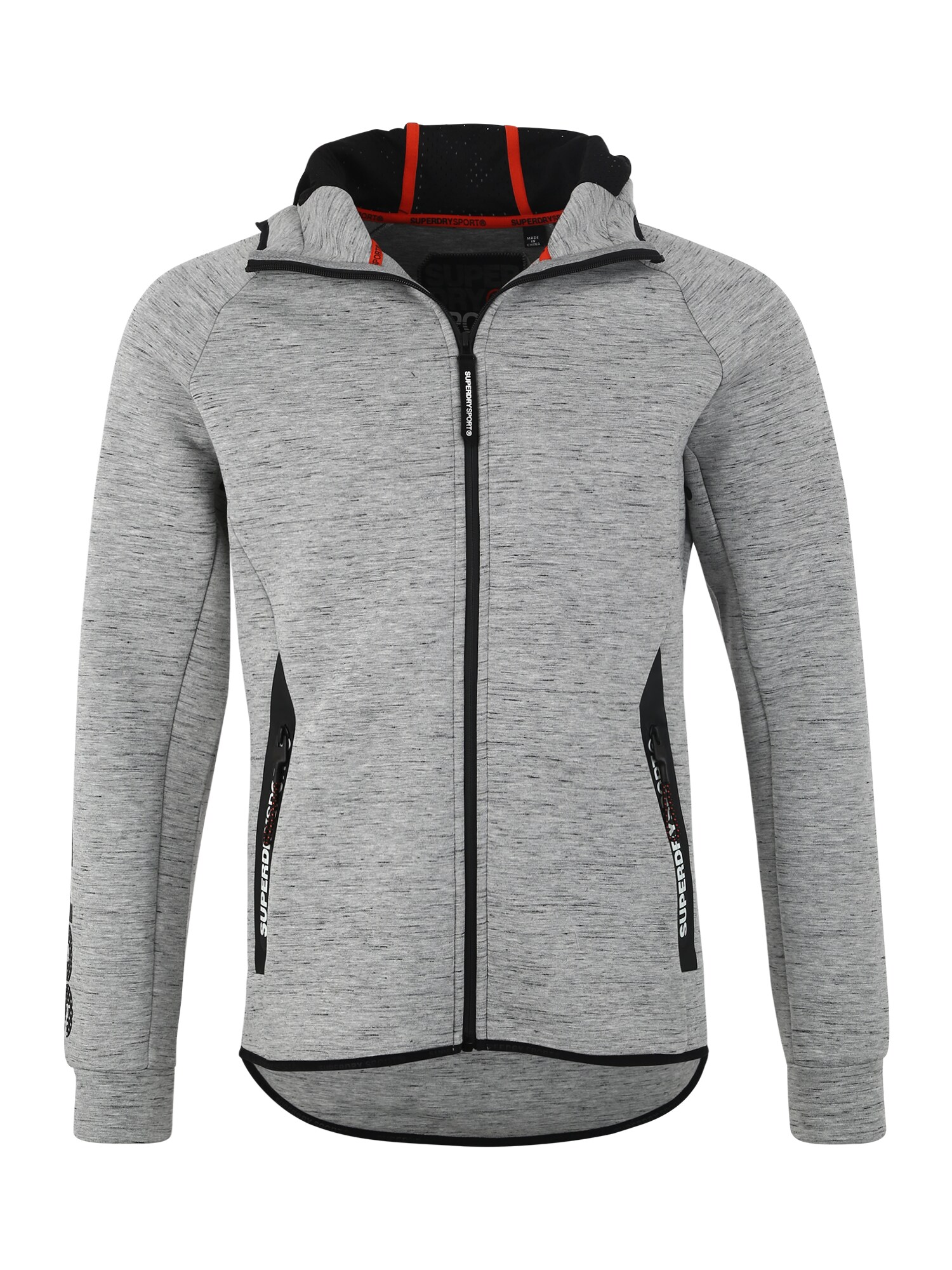 Superdry Heren Sportsweatvest Gym Tech Grijs superdry kopen in de aanbieding