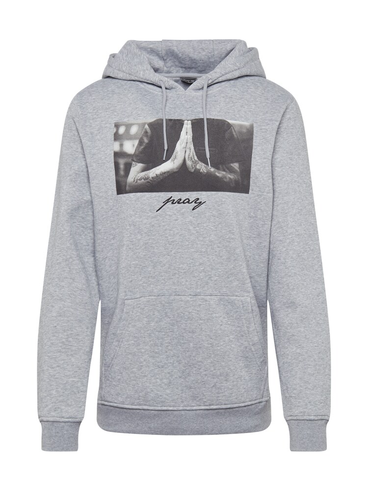 Mister Tee Sweatshirt 'Pray' Herren Größe 5XL anthrazit / dunkelgrau / graumeliert
