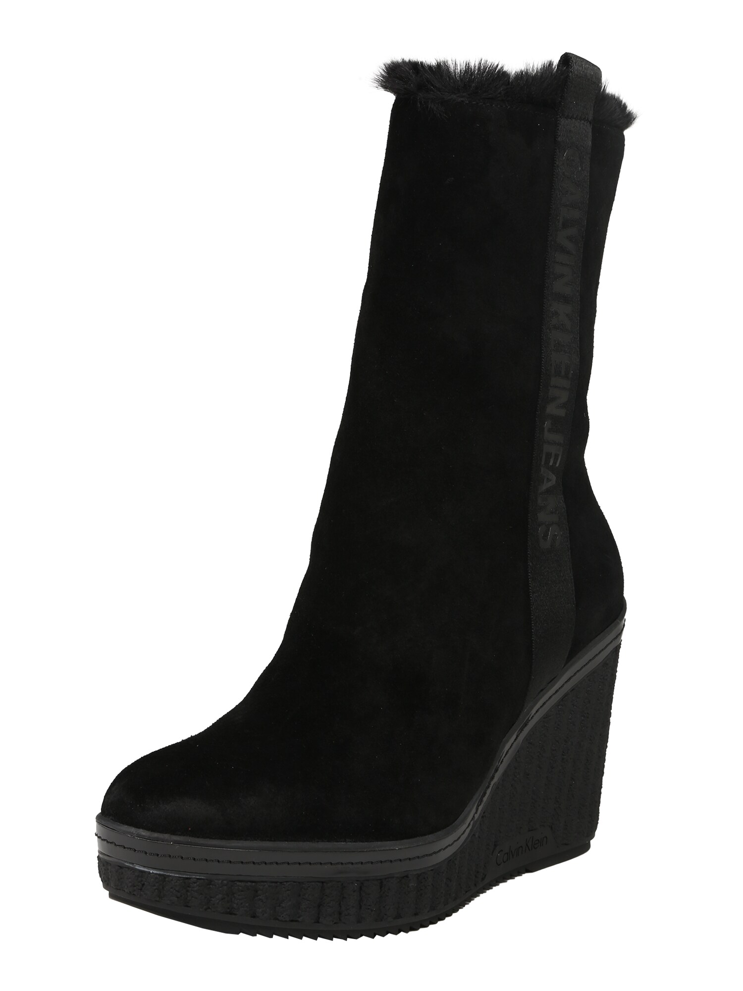 Calvin Klein Jeans Dames Laarzen Shuana Zwart calvin klein jeans kopen in de aanbieding