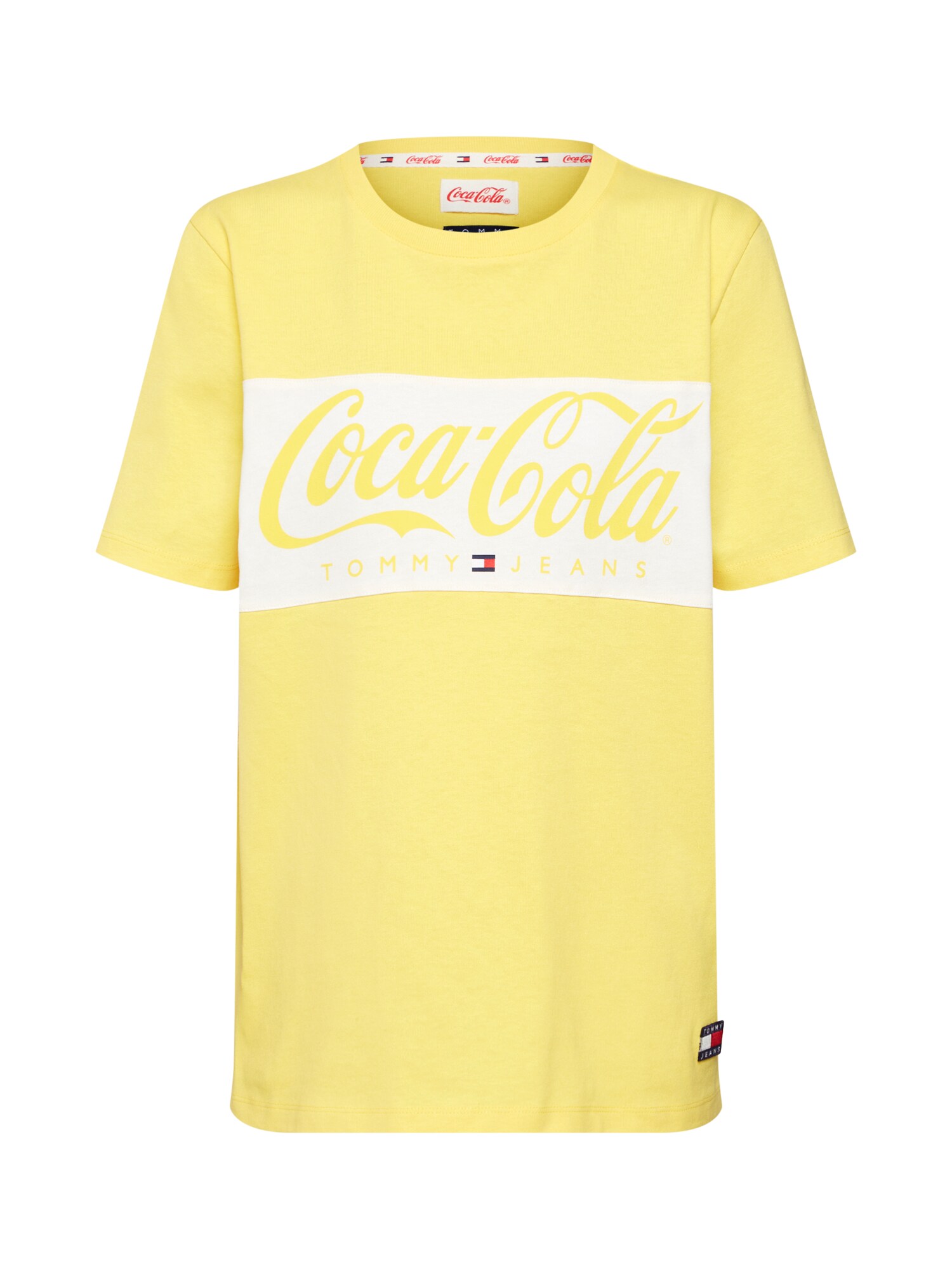 Tommy Jeans Dames Shirt X Coca Cola Tee Geel tommy jeans kopen in de aanbieding