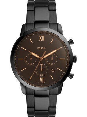 FOSSIL Reloj analógico 'Neutra Chrono'  marrón / negro