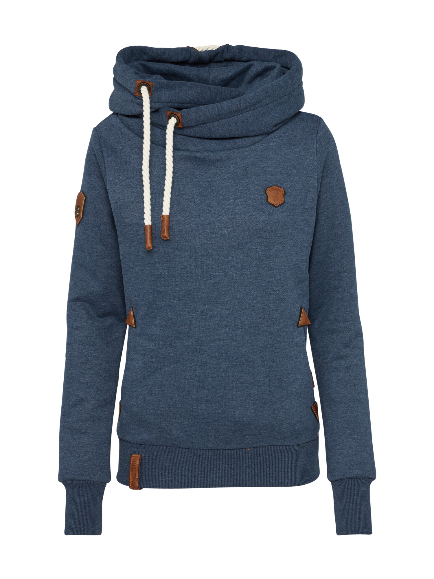Naketano Dames Sweatshirt Darth Indigo Bruin Wit naketano kopen in de aanbieding