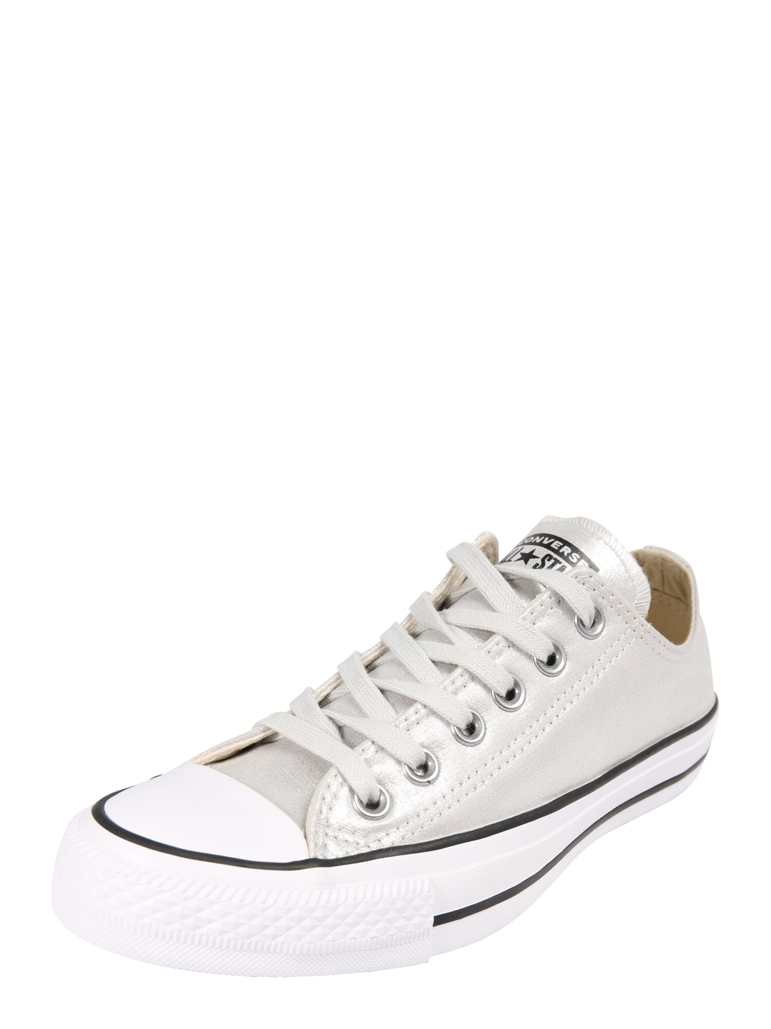 Converse Dames Sneakers Laag Chuck Taylor All Star Ox Zilver Wit converse kopen in de aanbieding