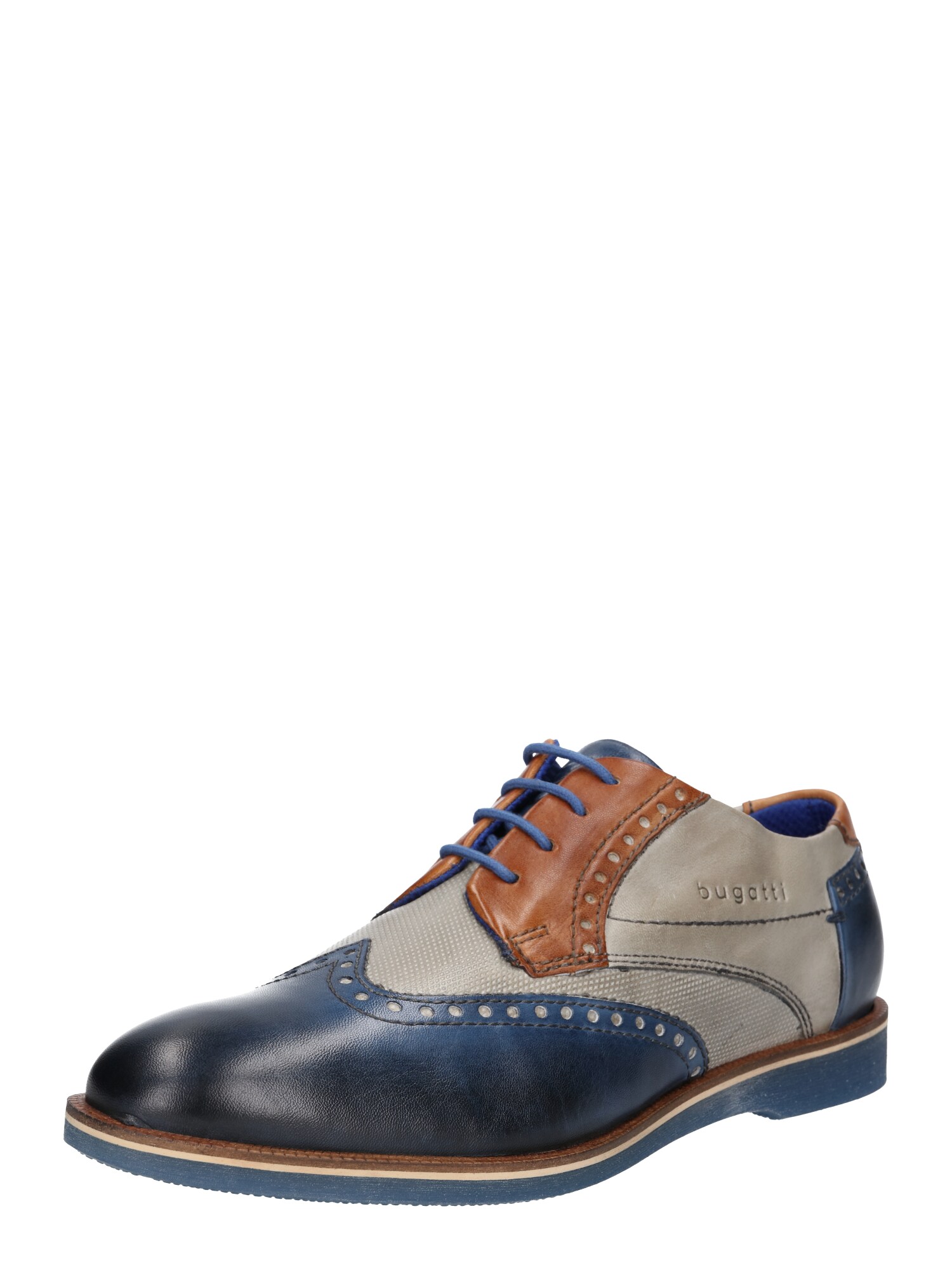 Bugatti Heren Veterschoen Melchiore Nachtblauw Cognac Cappuccino bugatti kopen in de aanbieding