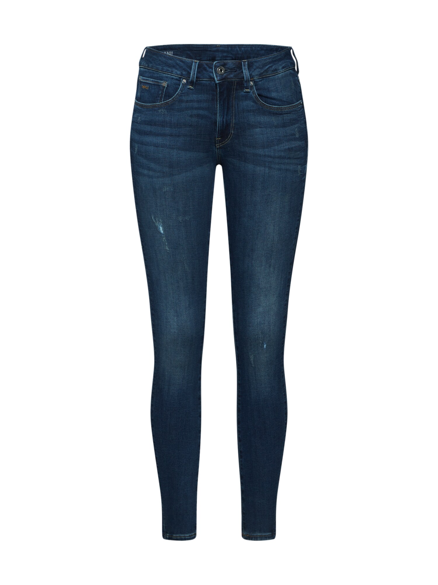 G-Star RAW Džinsai '3301 Mid Skinny'  tamsiai (džinso) mėlyna