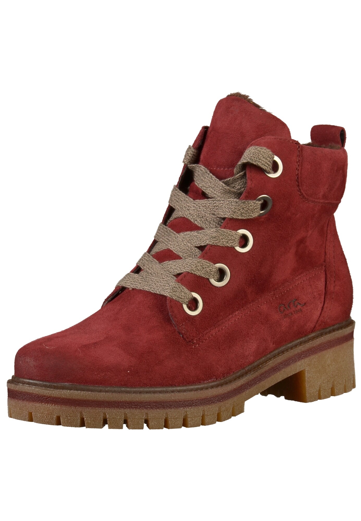 Ara Dames Veterlaarsjes Donkerbeige Merlot ara kopen in de aanbieding