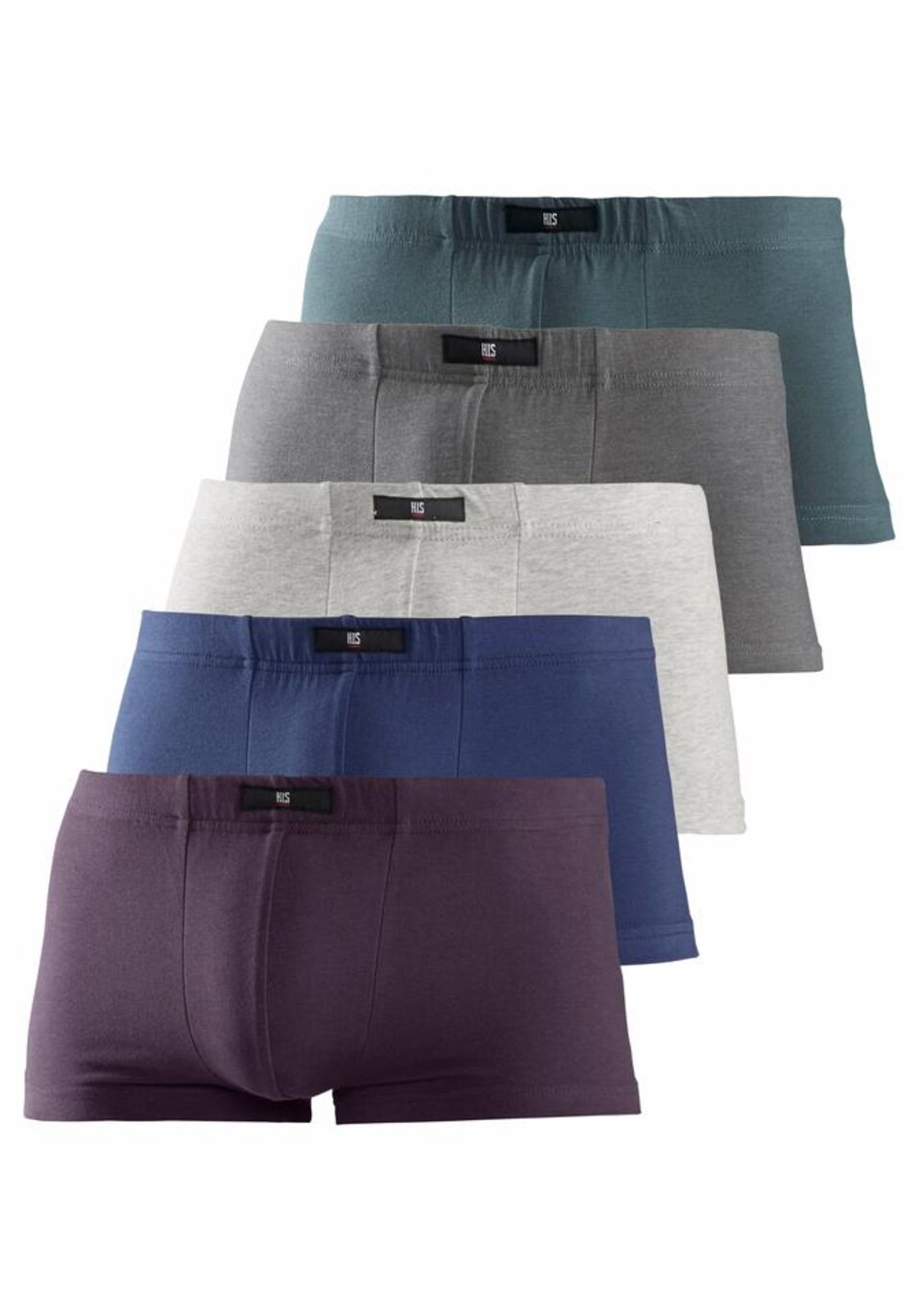 Boxershorts mörkblå / ljusgrå / mörkgrå / gräsgrön