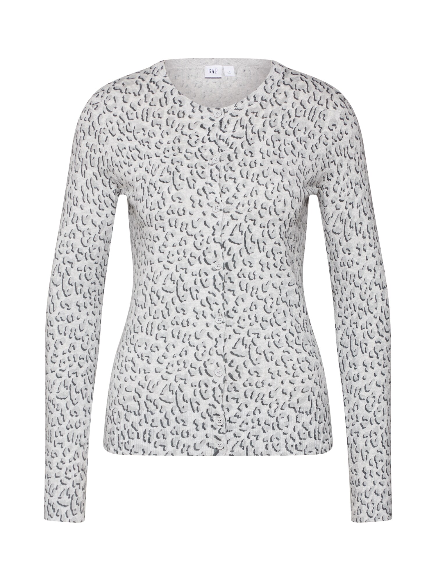 Gap Dames Gebreid Vest Lichtgrijs Wit gap kopen in de aanbieding