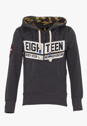 PLUS EIGHTEEN Sweatshirt Antraciet / Offwhite