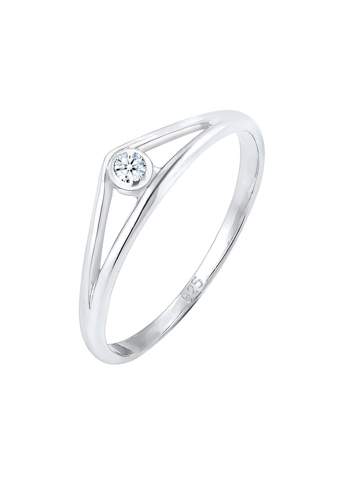Elli DIAMONDS Ring 'Geo' Damen Größe 58 silber
