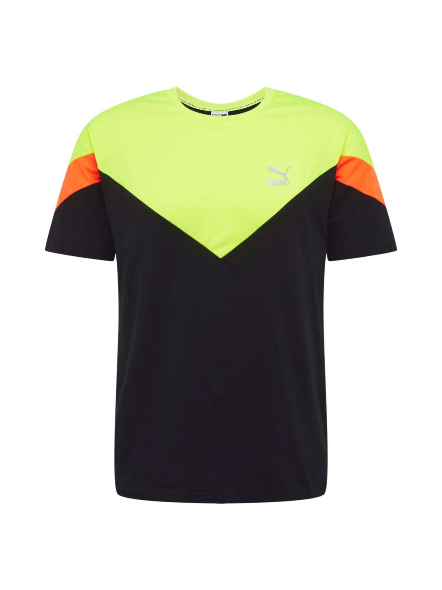 PUMA Tricou MCS  verde măr / portocaliu închis / negru