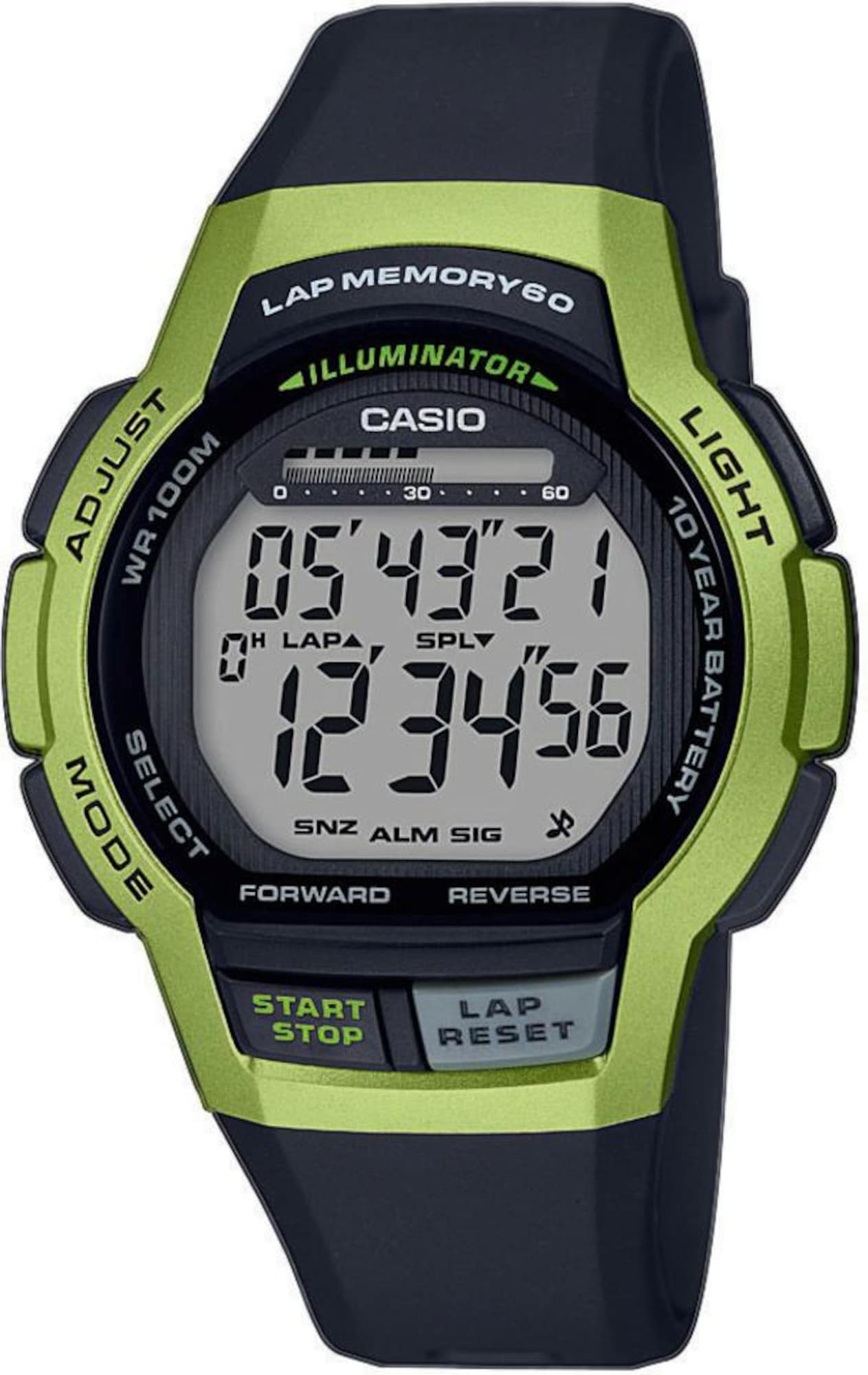 CASIO Sportuhr ''''WS-1000H-3AVEF'''' hellgrün / schwarz