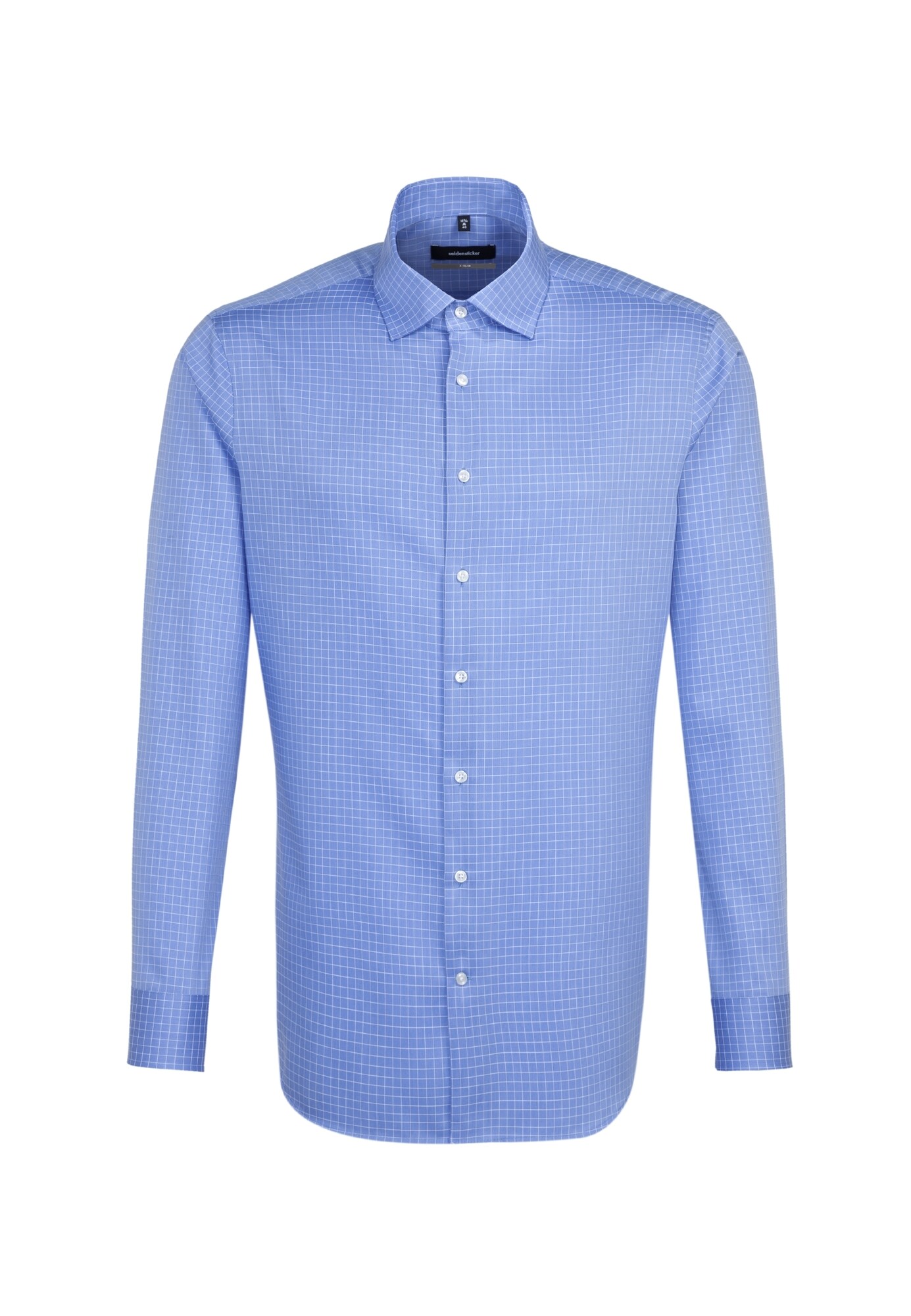 Seidensticker Heren Zakelijk Overhemd X Slim Blauw Wit seidensticker kopen in de aanbieding