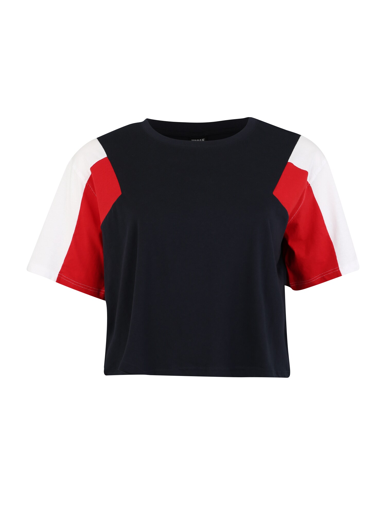 Urban Classics Curvy Dames Shirt Rood Zwart Wit urban classics curvy kopen in de aanbieding
